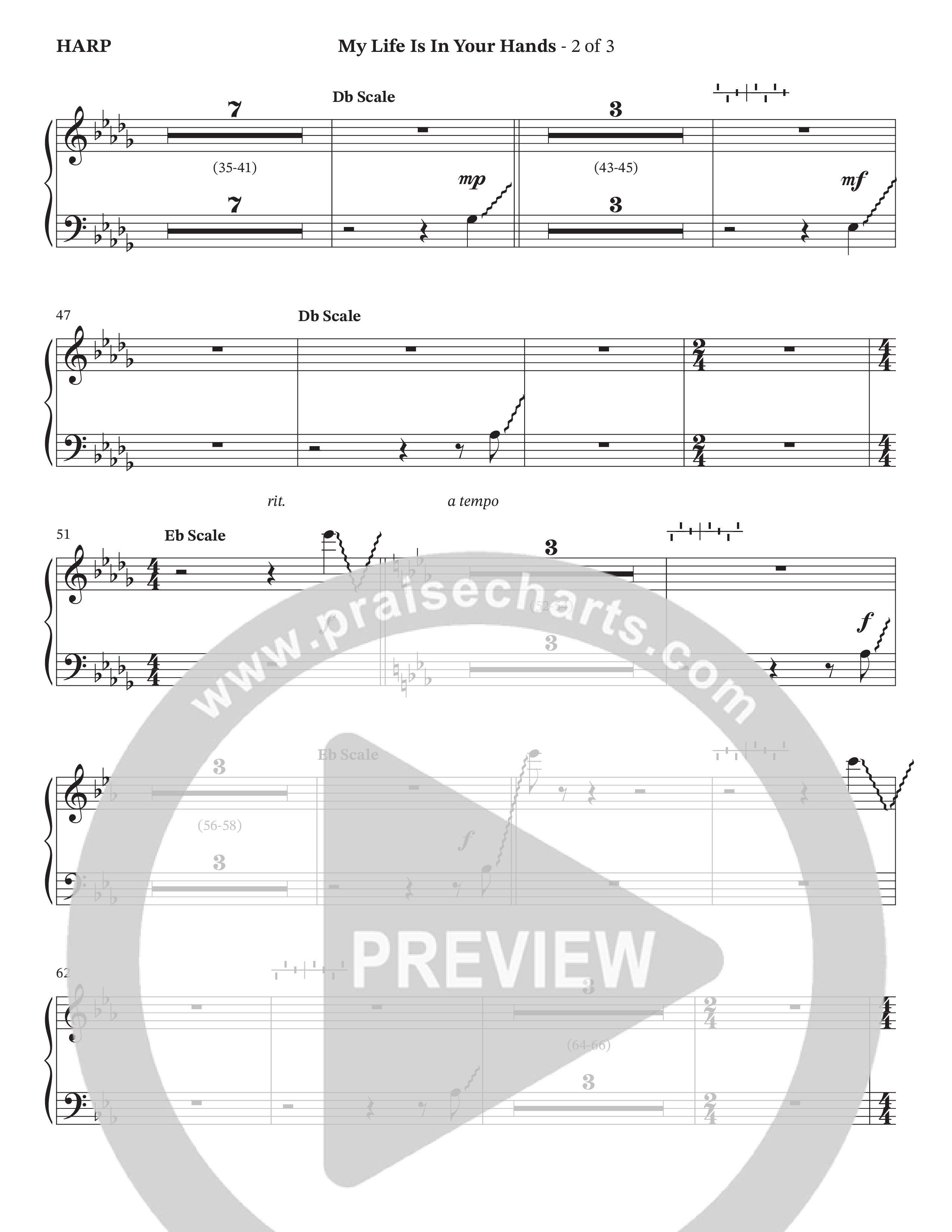 My Life Is In Your Hands (Choral Anthem SATB) Harp (The Brooklyn Tabernacle Choir / Arr. Carol Cymbala / Orch. Lari Goss)