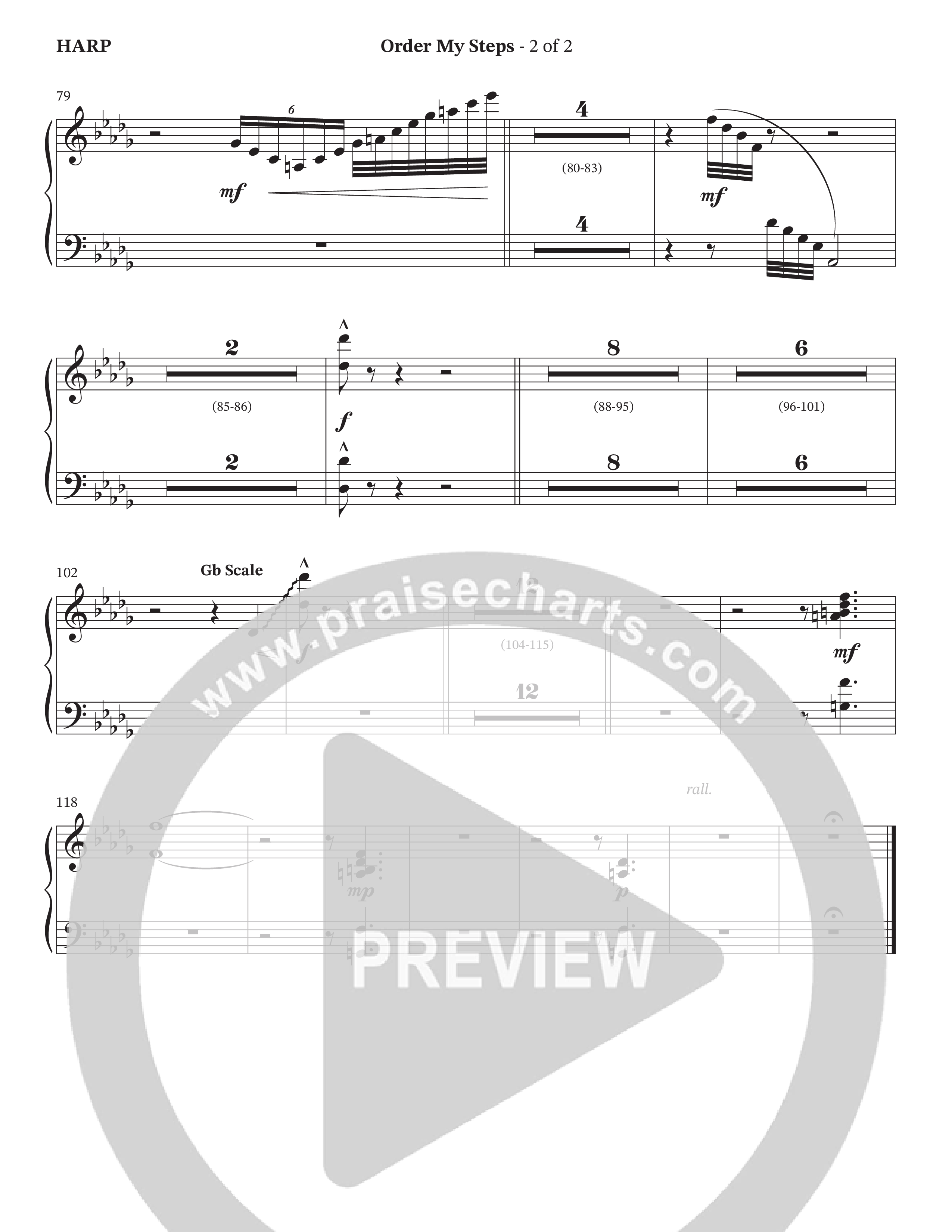 Order My Steps (Choral Anthem SATB) Harp (The Brooklyn Tabernacle Choir / Arr. Carol Cymbala / Orch. David Hamilton)