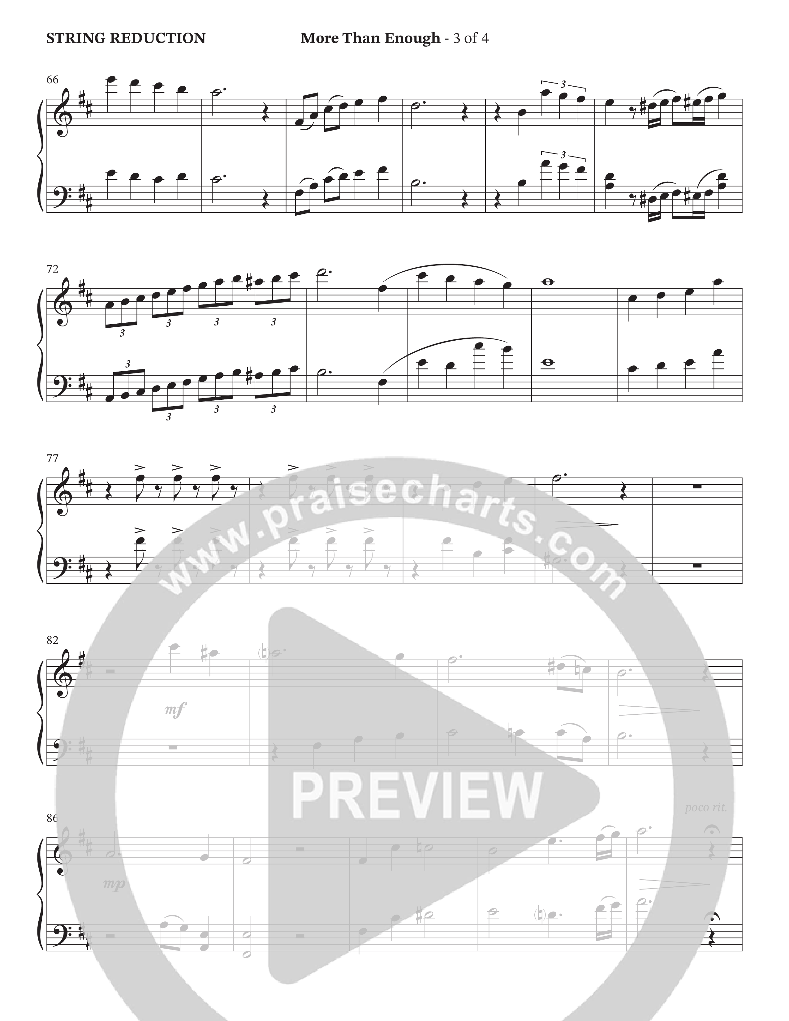 More Than Enough (Choral Anthem SATB) String Reduction (The Brooklyn Tabernacle Choir / Arr. Carol Cymbala / Orch. Oliver Wells)