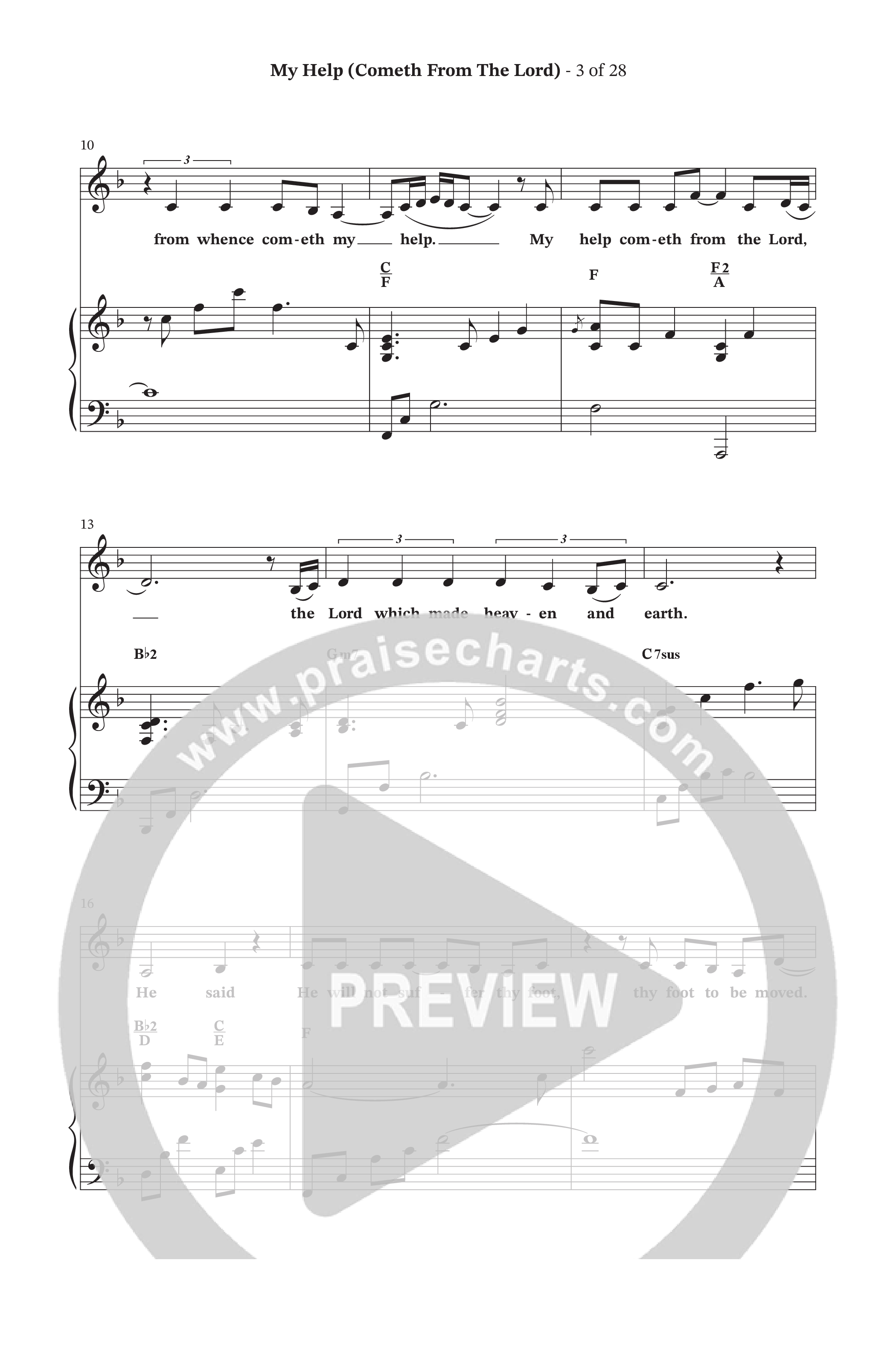 My Help Cometh From The Lord (Choral Anthem SATB) Octavo (SATB & Pno) (The Brooklyn Tabernacle Choir / Arr. Carol Cymbala / Orch. Lari Goss)