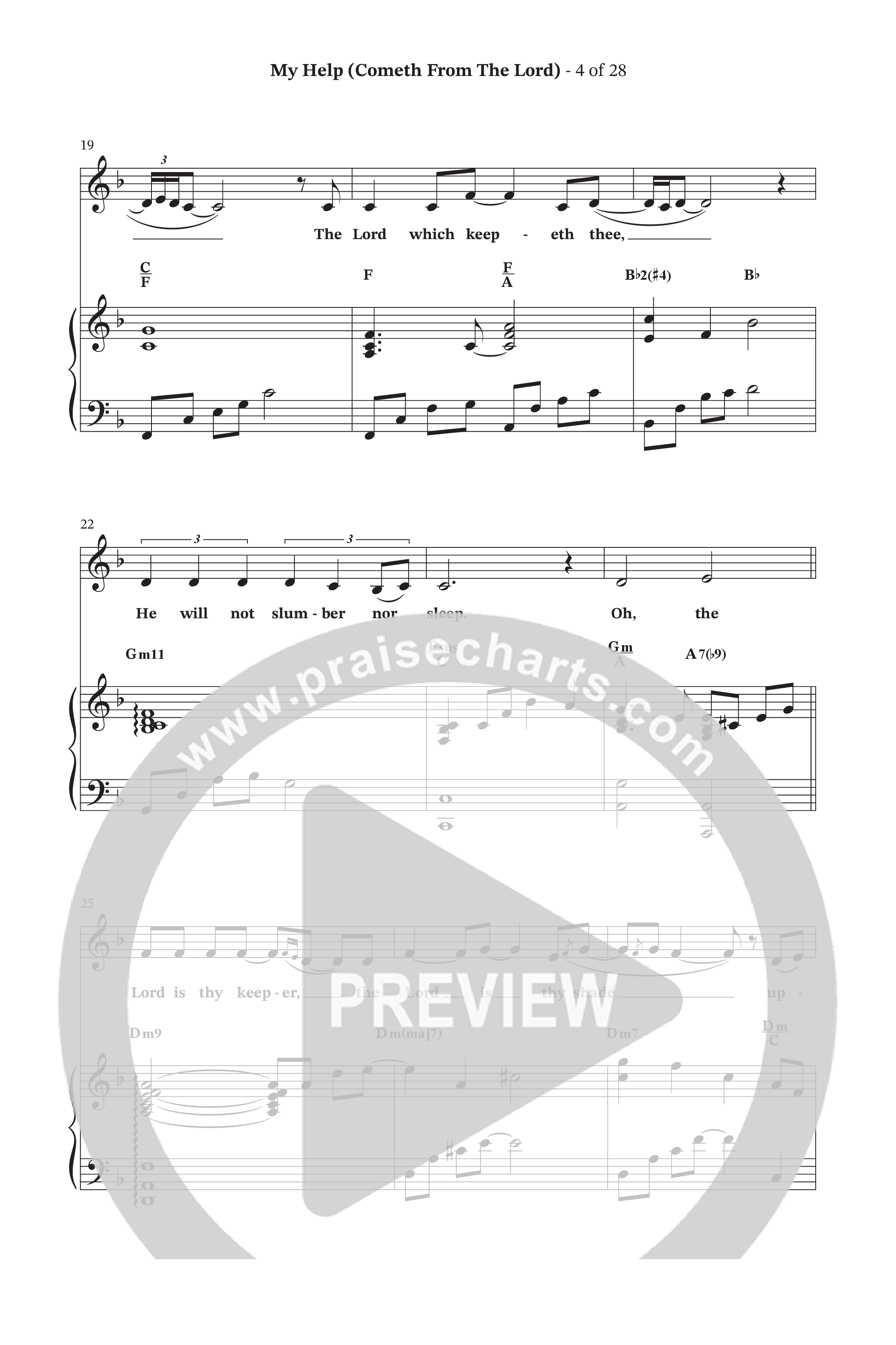 My Help Cometh From The Lord (Choral Anthem SATB) Octavo (SATB & Pno) (The Brooklyn Tabernacle Choir / Arr. Carol Cymbala / Orch. Lari Goss)