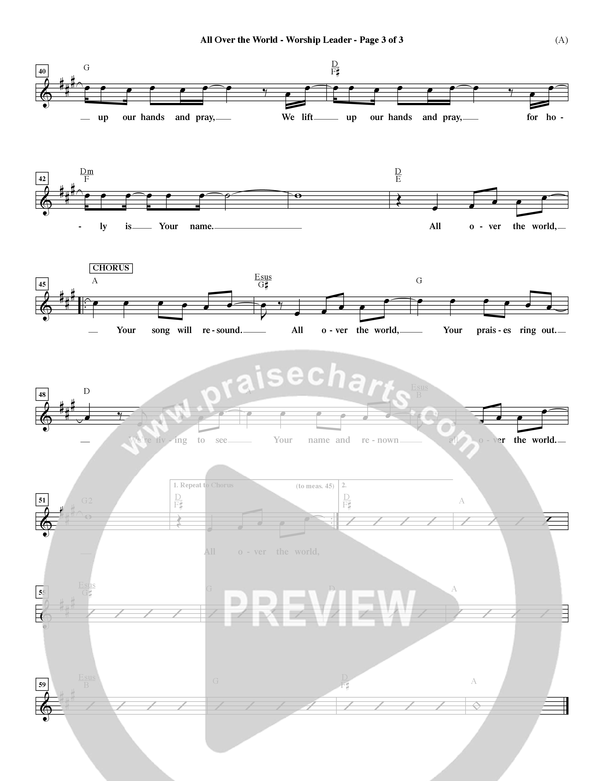 All Over The World (Choral Anthem SATB) Rhythm Pack (Word Music Choral / Orch. Dave Williamson)