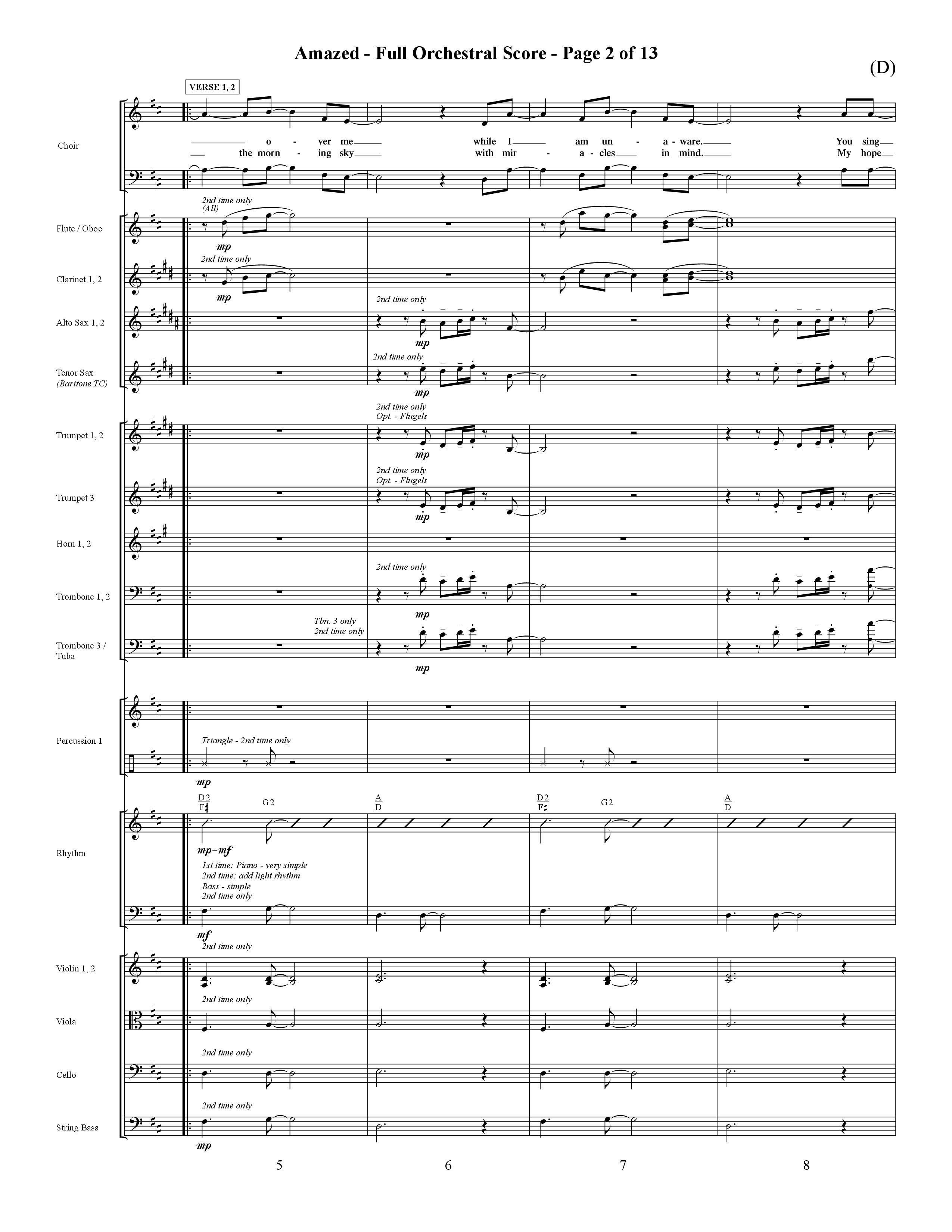 Amazed (Choral Anthem SATB) Conductor's Score (Word Music Choral / Orch. David Shipps)