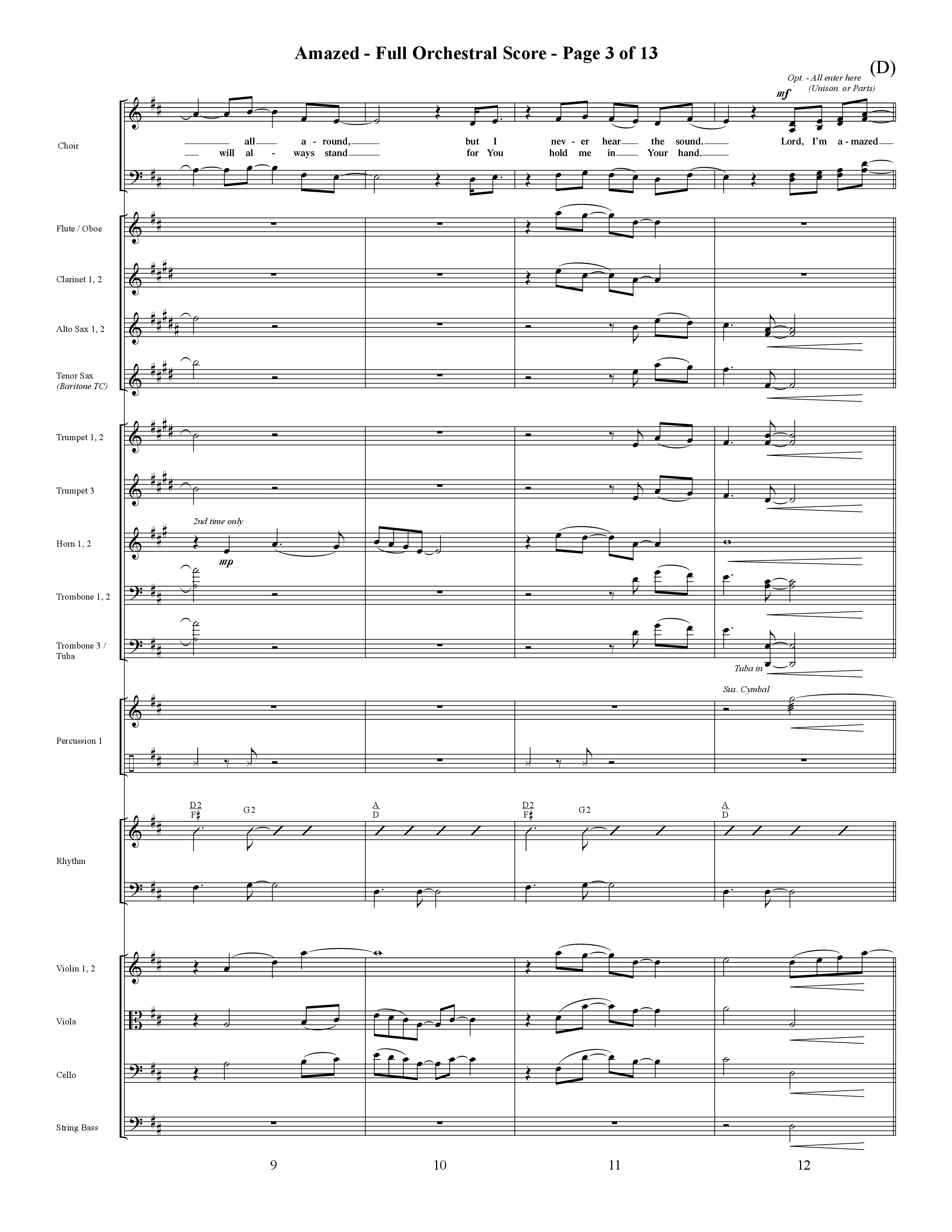 Amazed (Choral Anthem SATB) Conductor's Score (Word Music Choral / Orch. David Shipps)