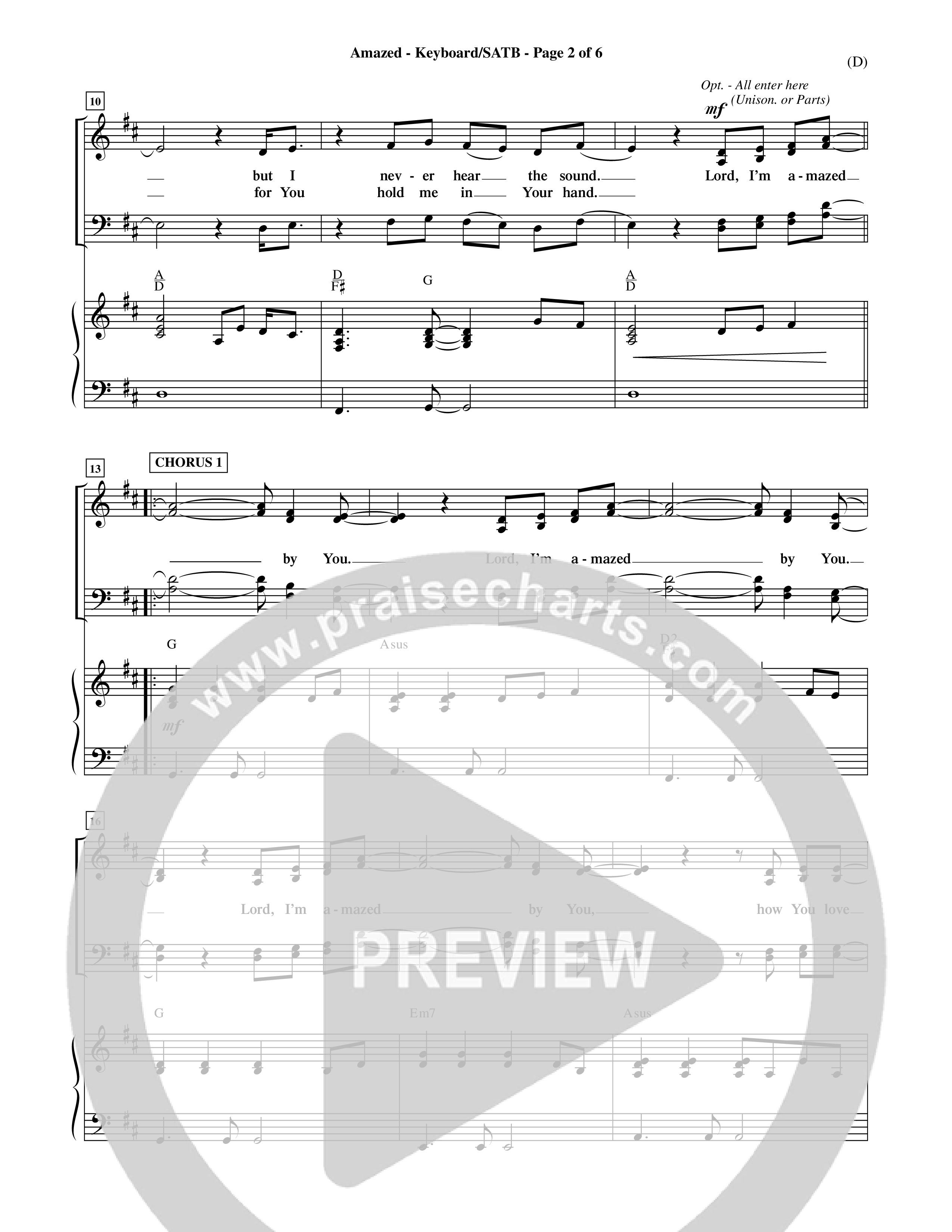 Amazed (Choral Anthem SATB) Keyboard/Vocal (SATB) (Word Music Choral / Orch. David Shipps)