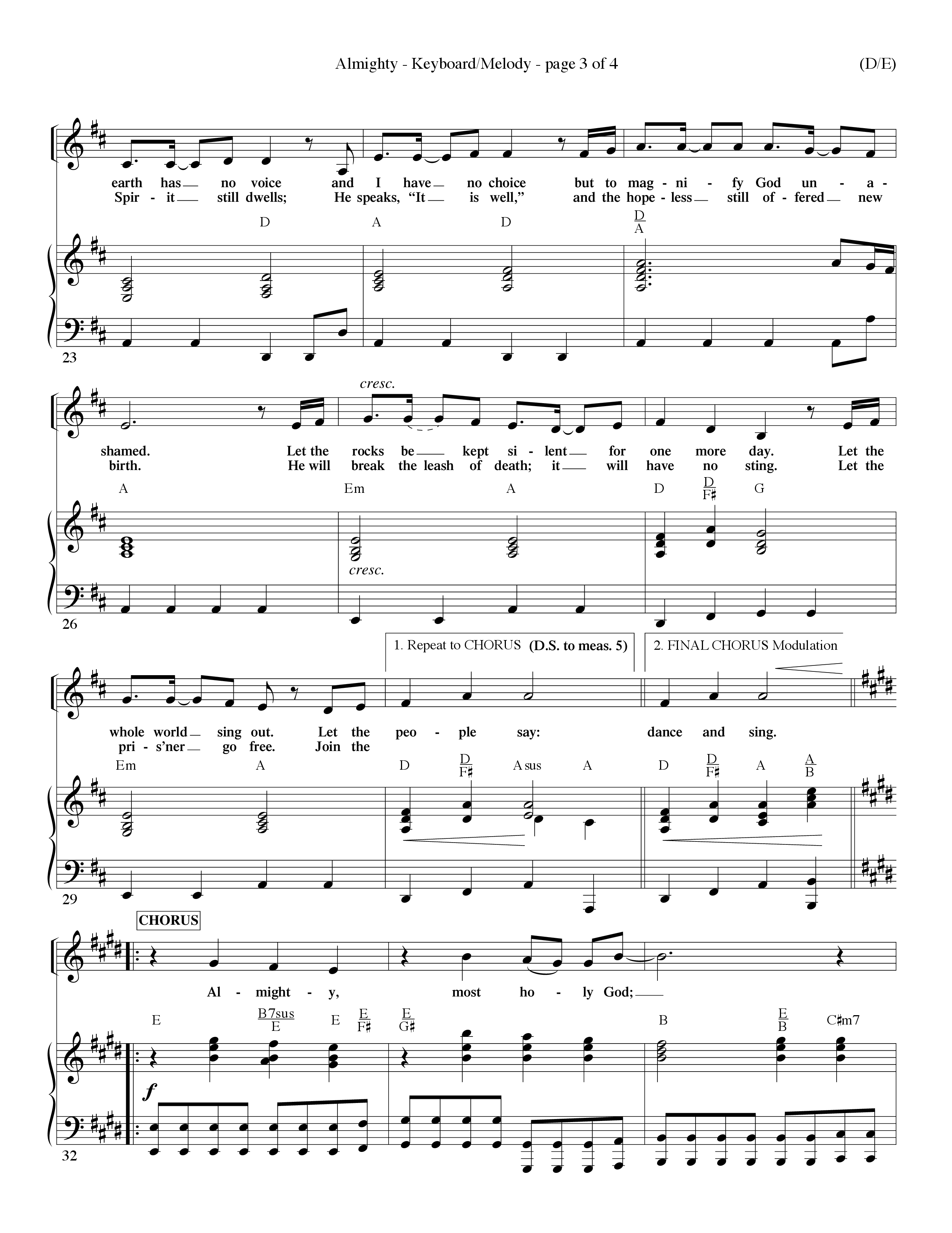 Almighty (Choral Anthem SATB) Piano/Vocal (Word Music Choral / Orch. Don Hart / Orch. Wayne Yankie)