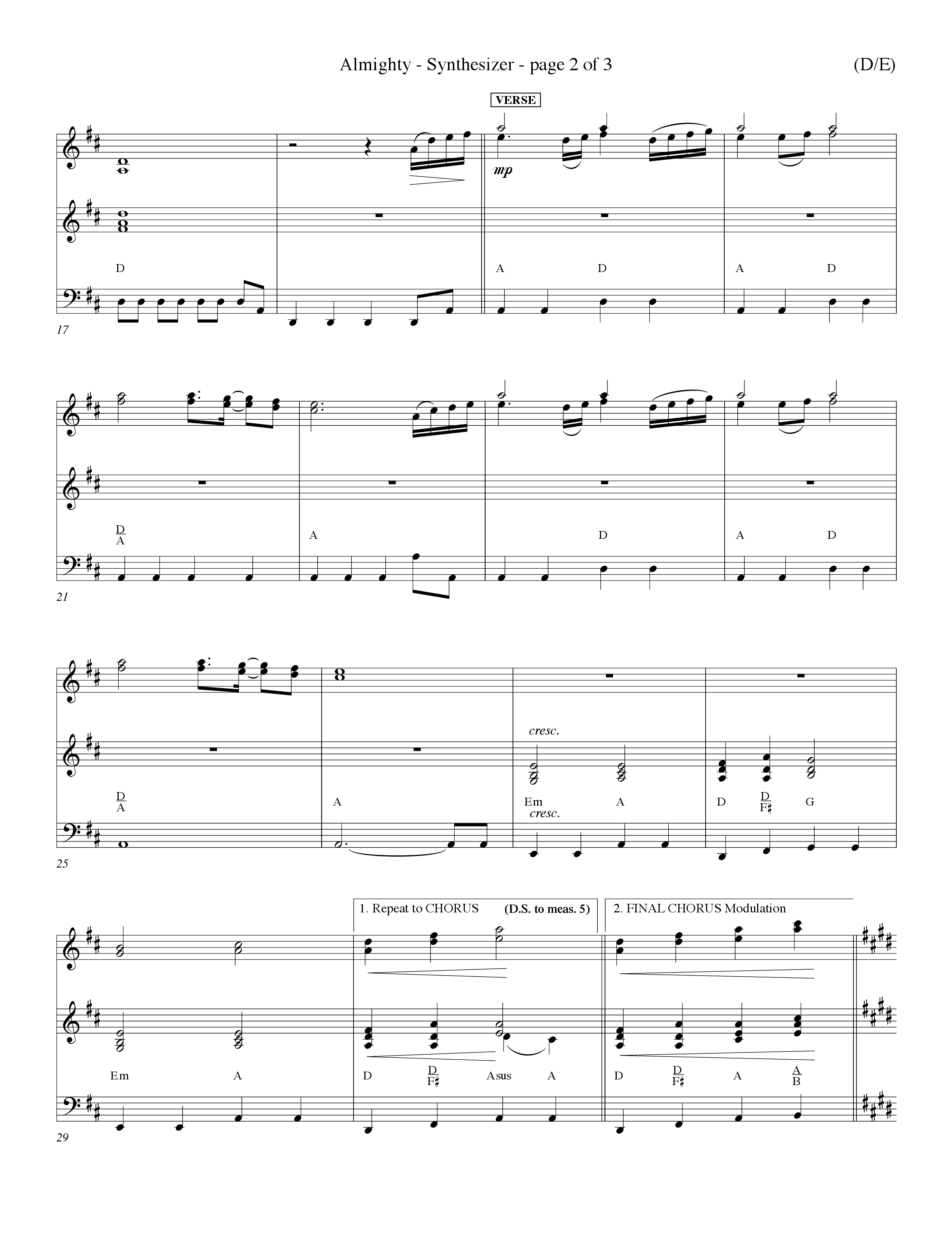 Almighty (Choral Anthem SATB) Synth (Word Music Choral / Orch. Don Hart / Orch. Wayne Yankie)
