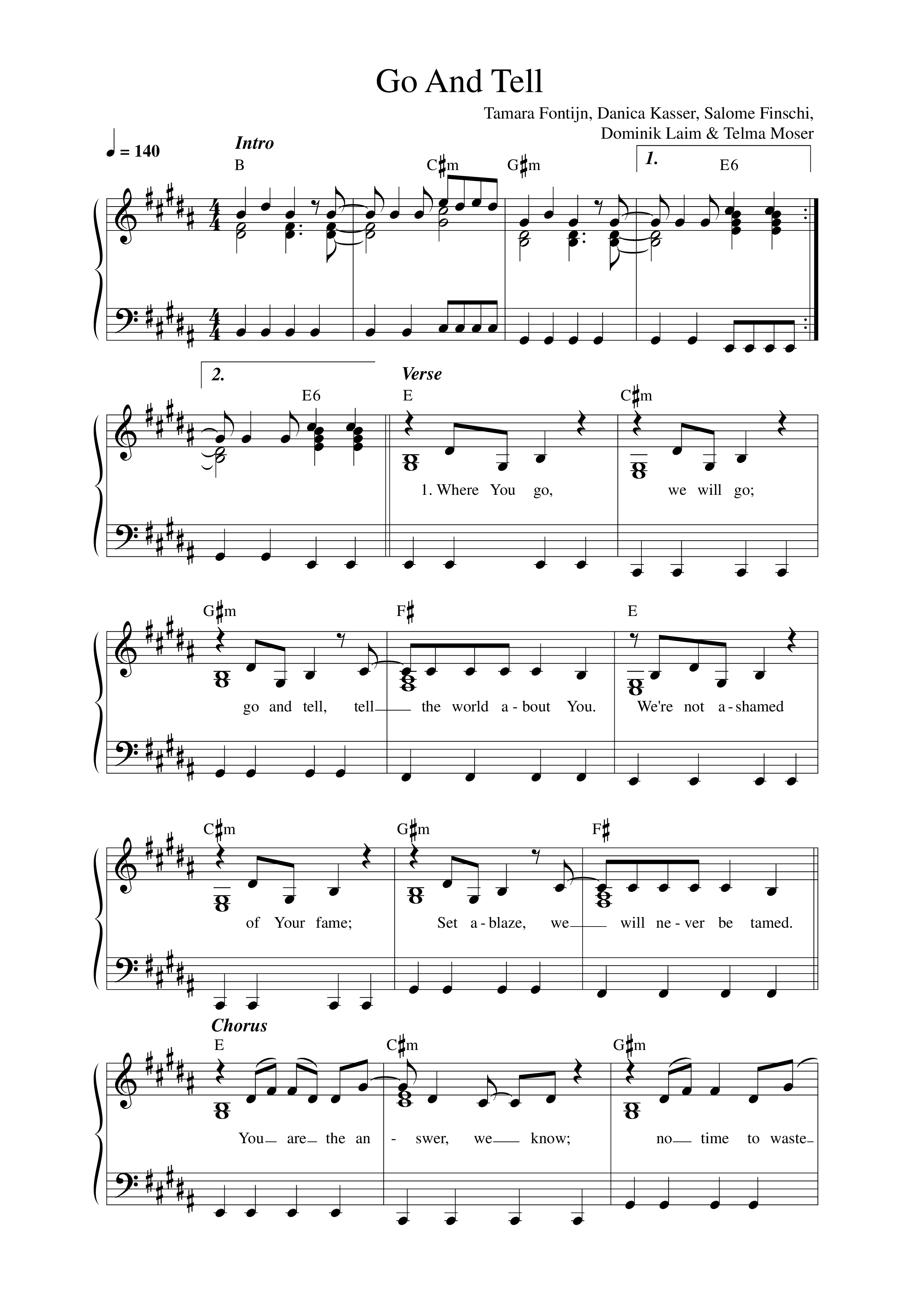 Go And Tell (Live) Lead Sheet Melody (ICF Worship)