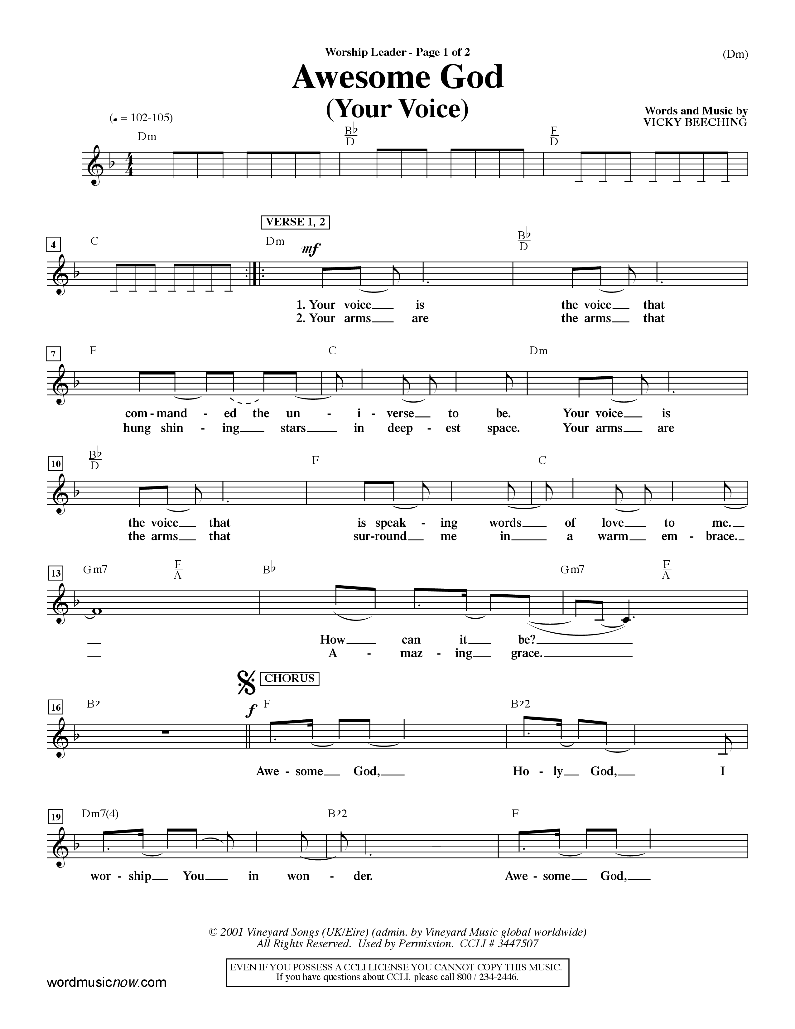 Awesome God (Your Voice) (Choral Anthem SATB) Rhythm Pack (Word Music Choral / Orch. Dave Williamson)