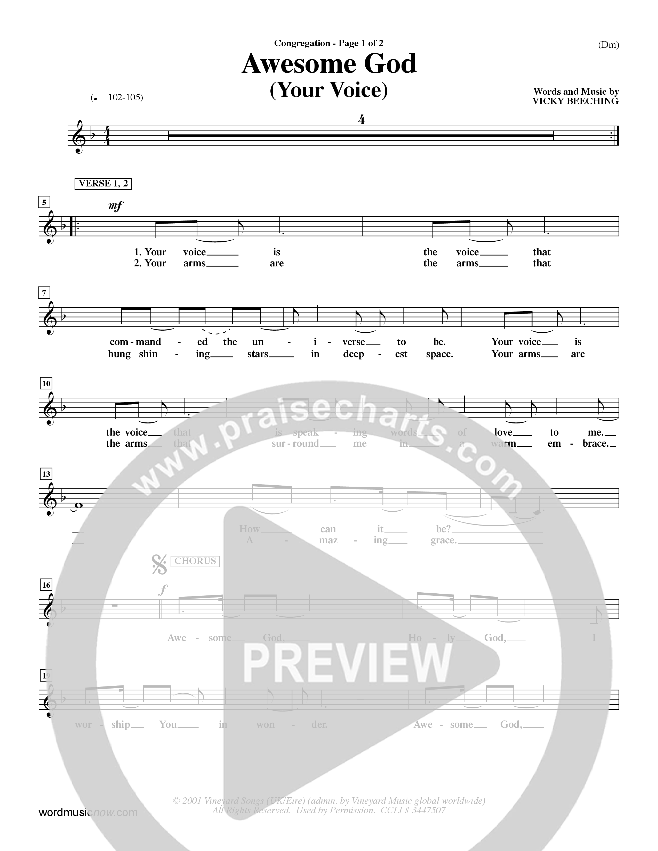 Awesome God (Your Voice) (Choral Anthem SATB) Rhythm Pack (Word Music Choral / Orch. Dave Williamson)