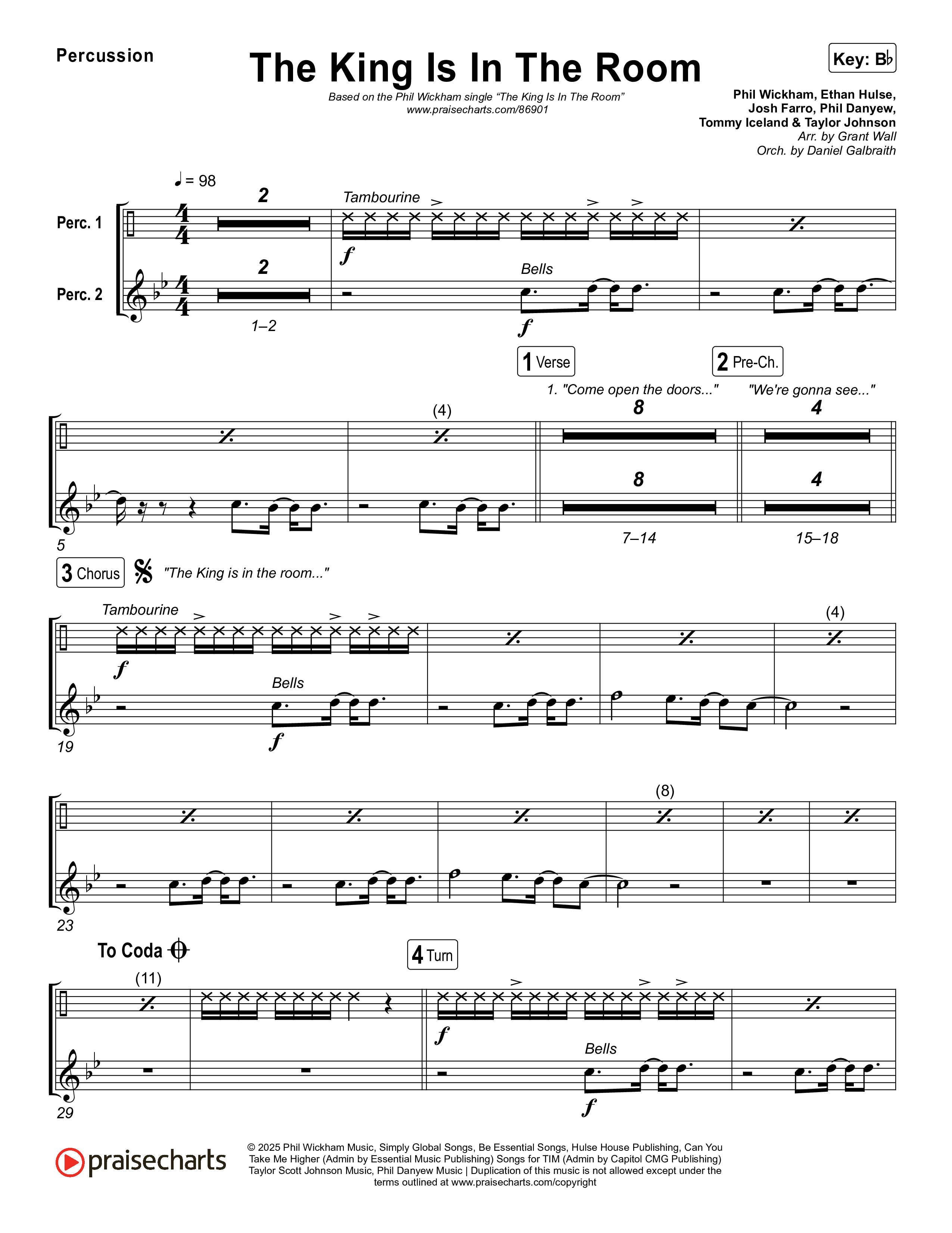 The King Is In The Room Percussion (Phil Wickham)