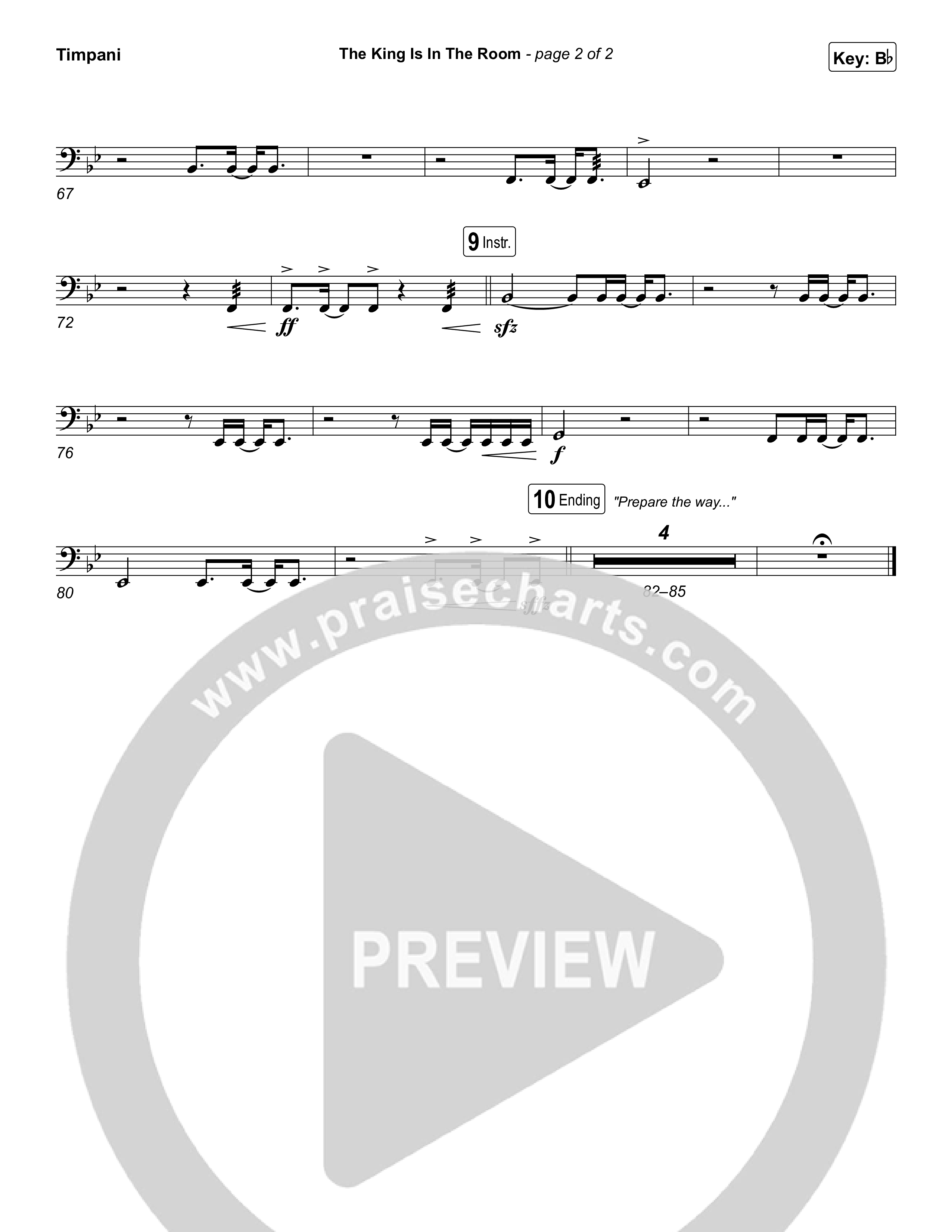 The King Is In The Room Timpani (Phil Wickham)