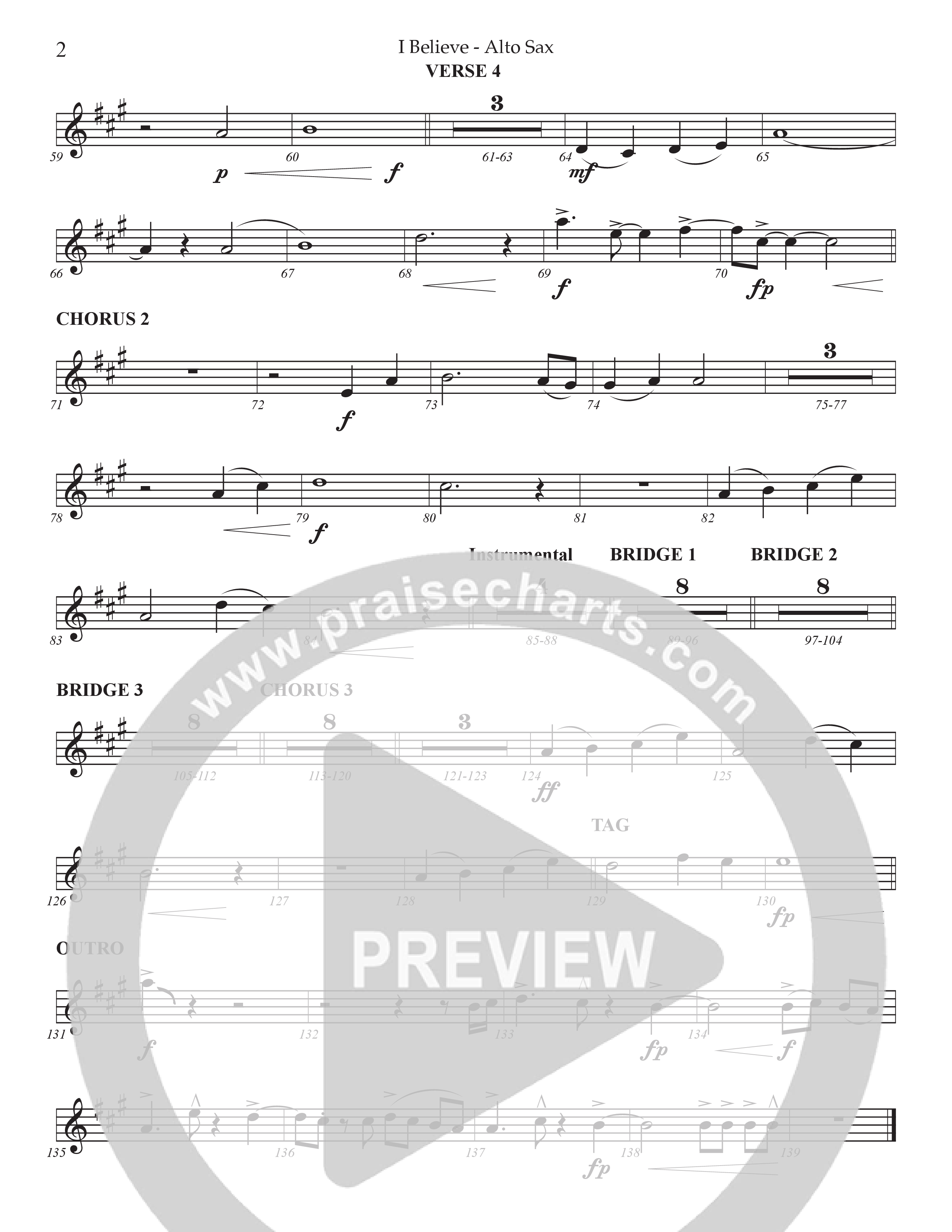 I Believe (Choral Anthem SATB) Alto Sax (Prestonwood Choir / Prestonwood Worship / Arr. Jonathan Walker)