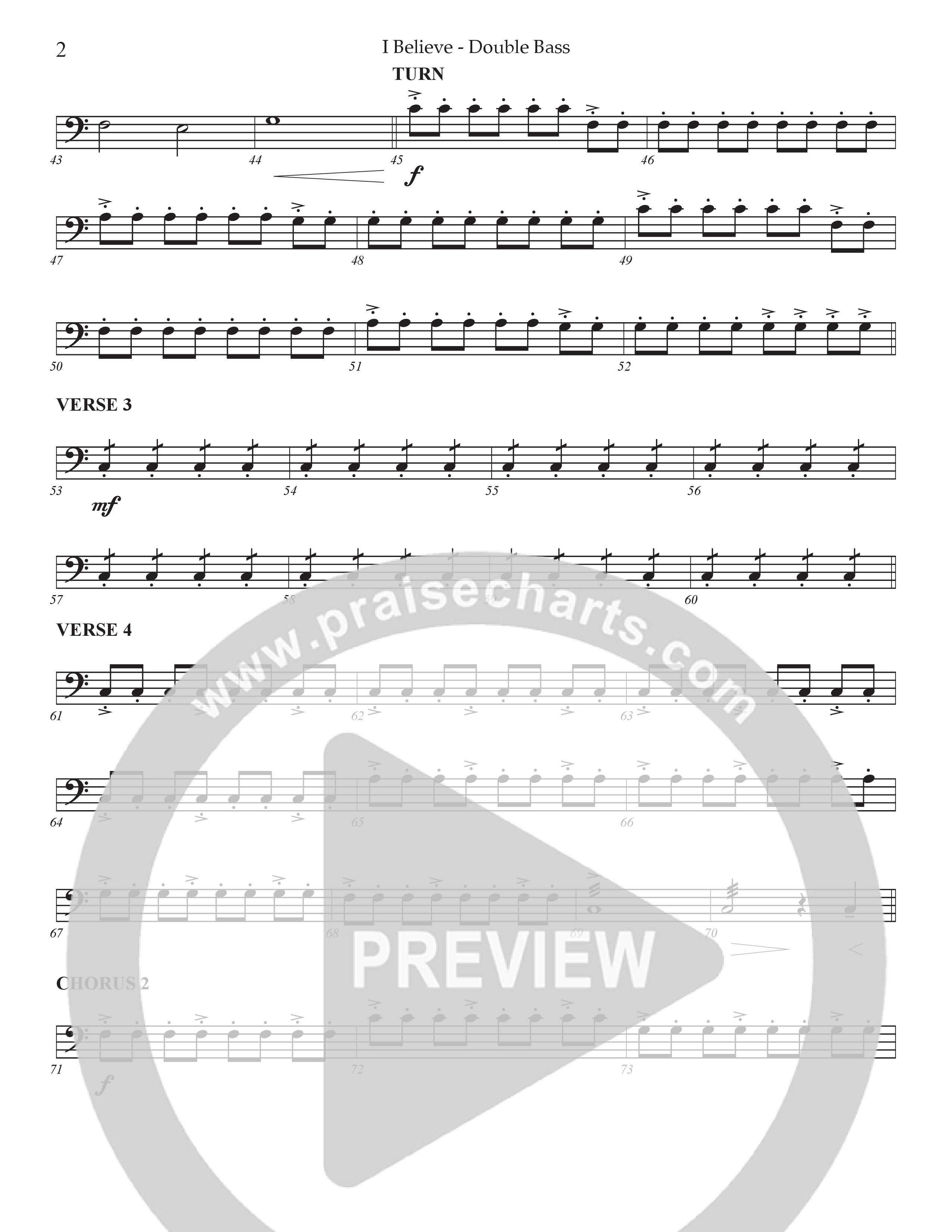 I Believe (Choral Anthem SATB) Double Bass (Prestonwood Choir / Prestonwood Worship / Arr. Jonathan Walker)