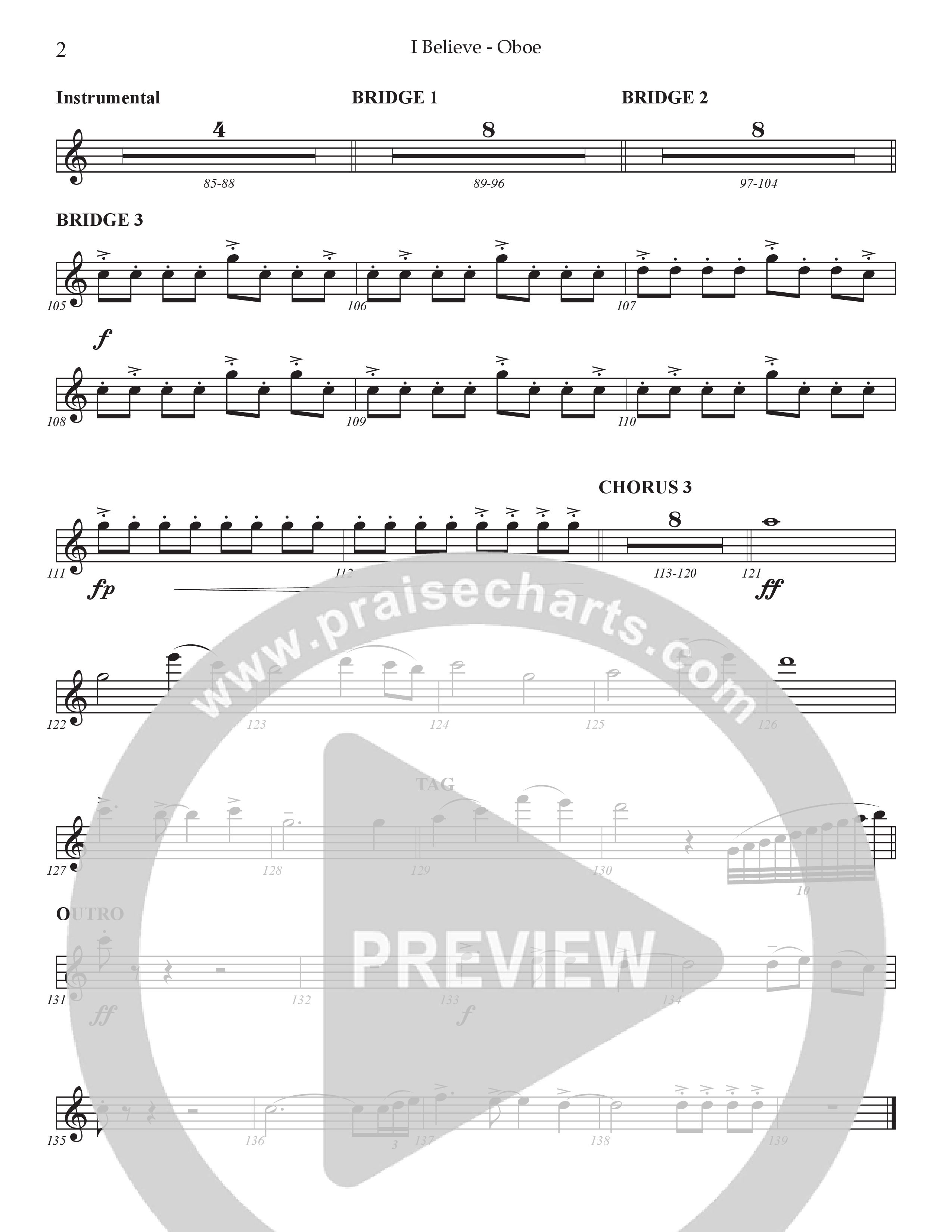I Believe (Choral Anthem SATB) Oboe (Prestonwood Choir / Prestonwood Worship / Arr. Jonathan Walker)