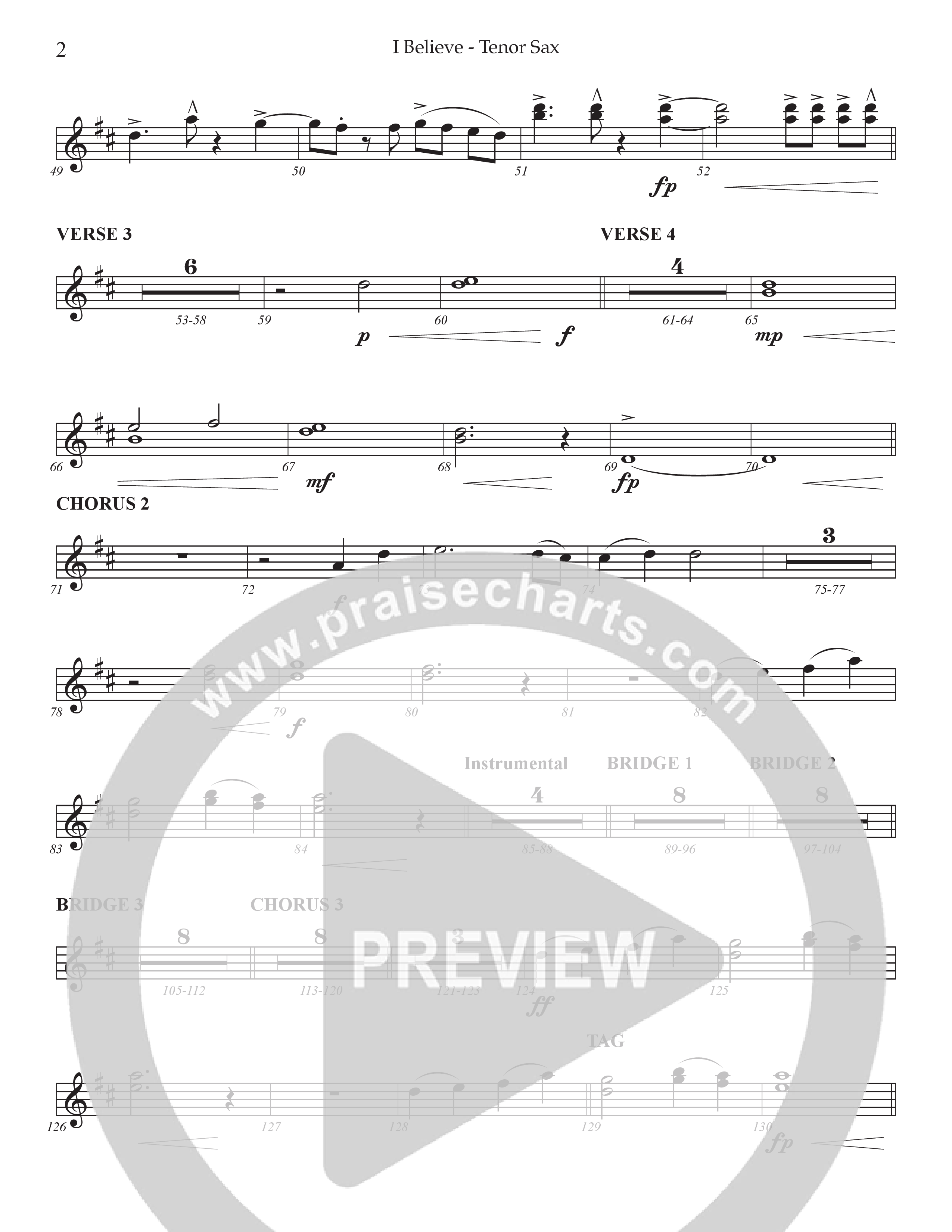 I Believe (Choral Anthem SATB) Tenor Sax/Baritone T.C. (Prestonwood Choir / Prestonwood Worship / Arr. Jonathan Walker)