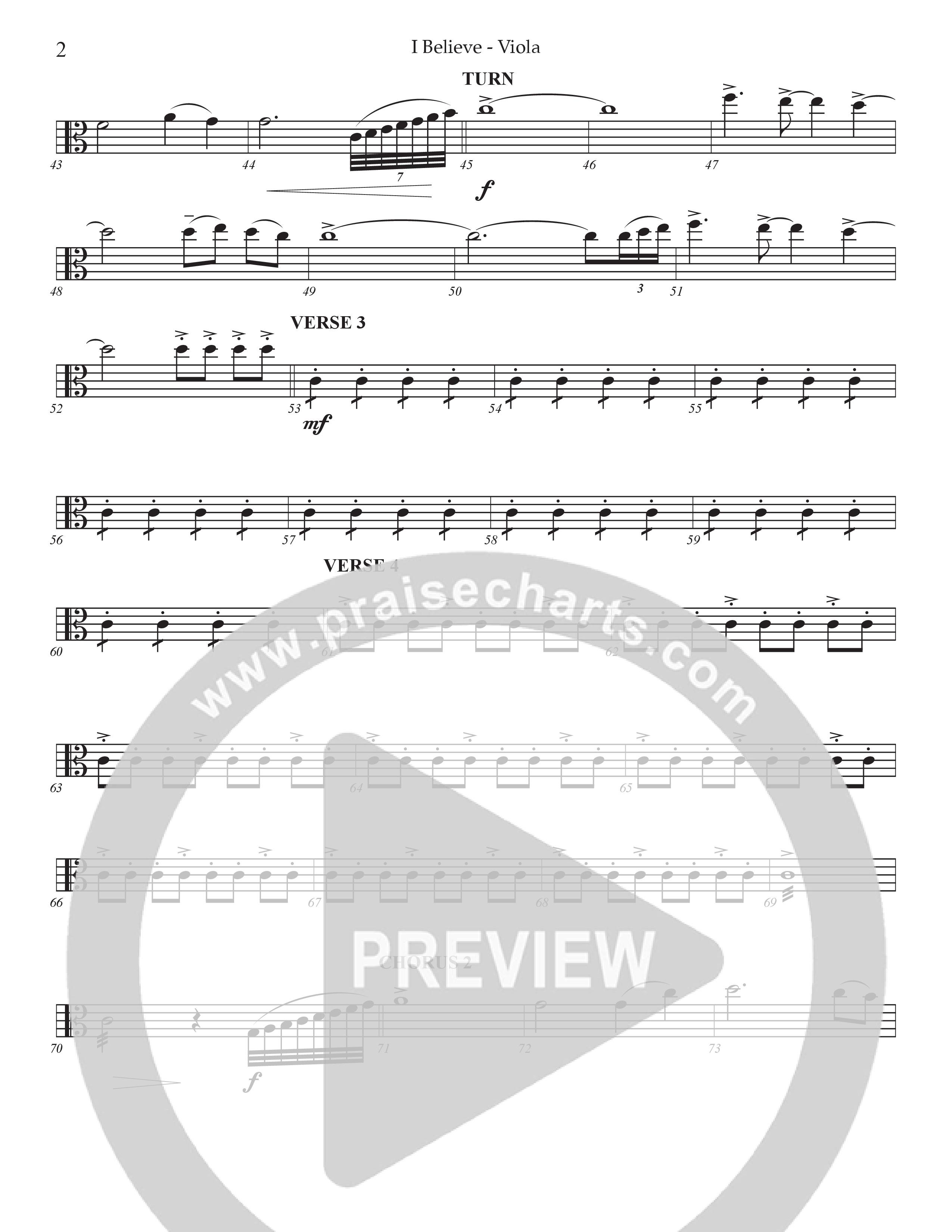 I Believe (Choral Anthem SATB) Viola (Prestonwood Choir / Prestonwood Worship / Arr. Jonathan Walker)