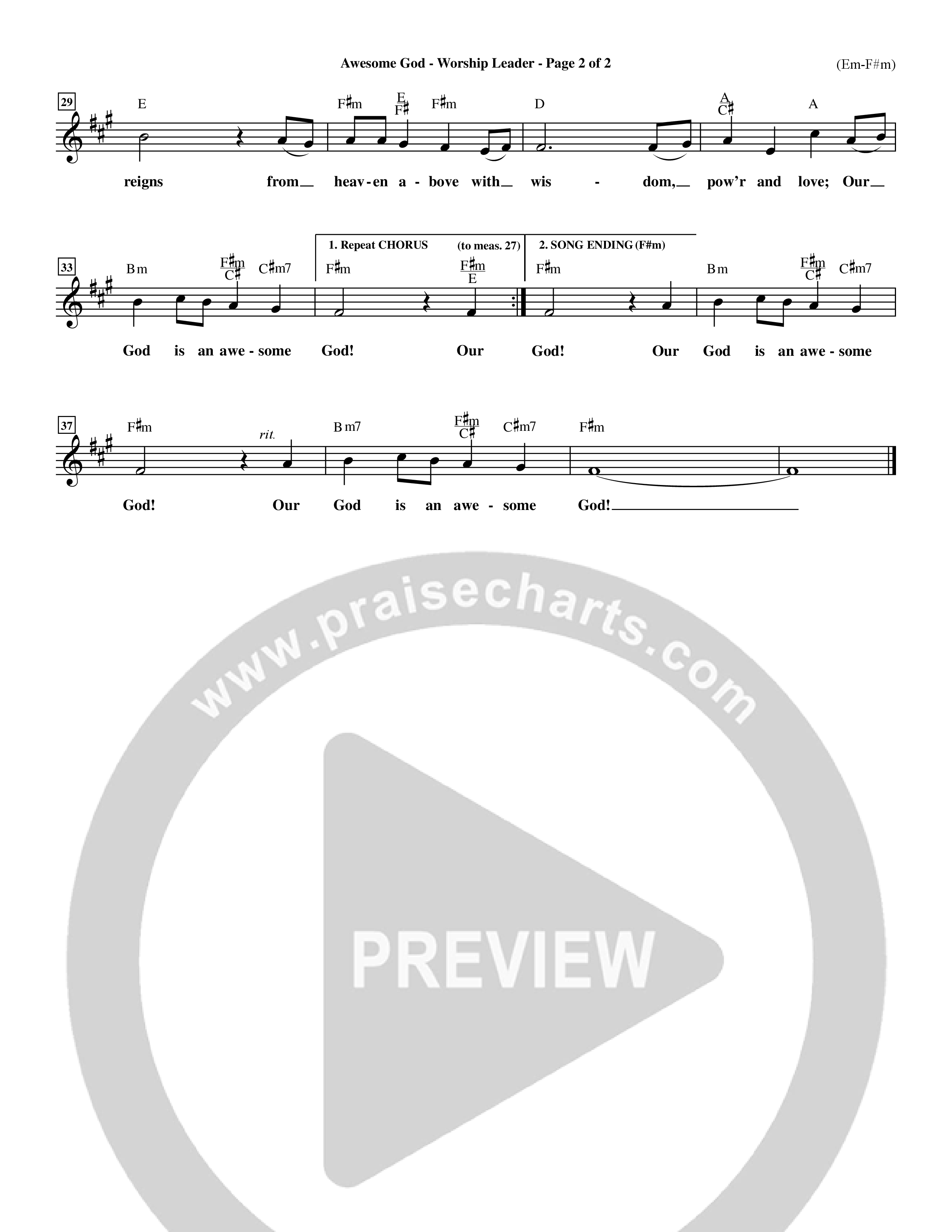 Awesome God (Choral Anthem SATB) Rhythm Pack (Word Music Choral / Orch. Keith Christopher / Orch. Andrew High)
