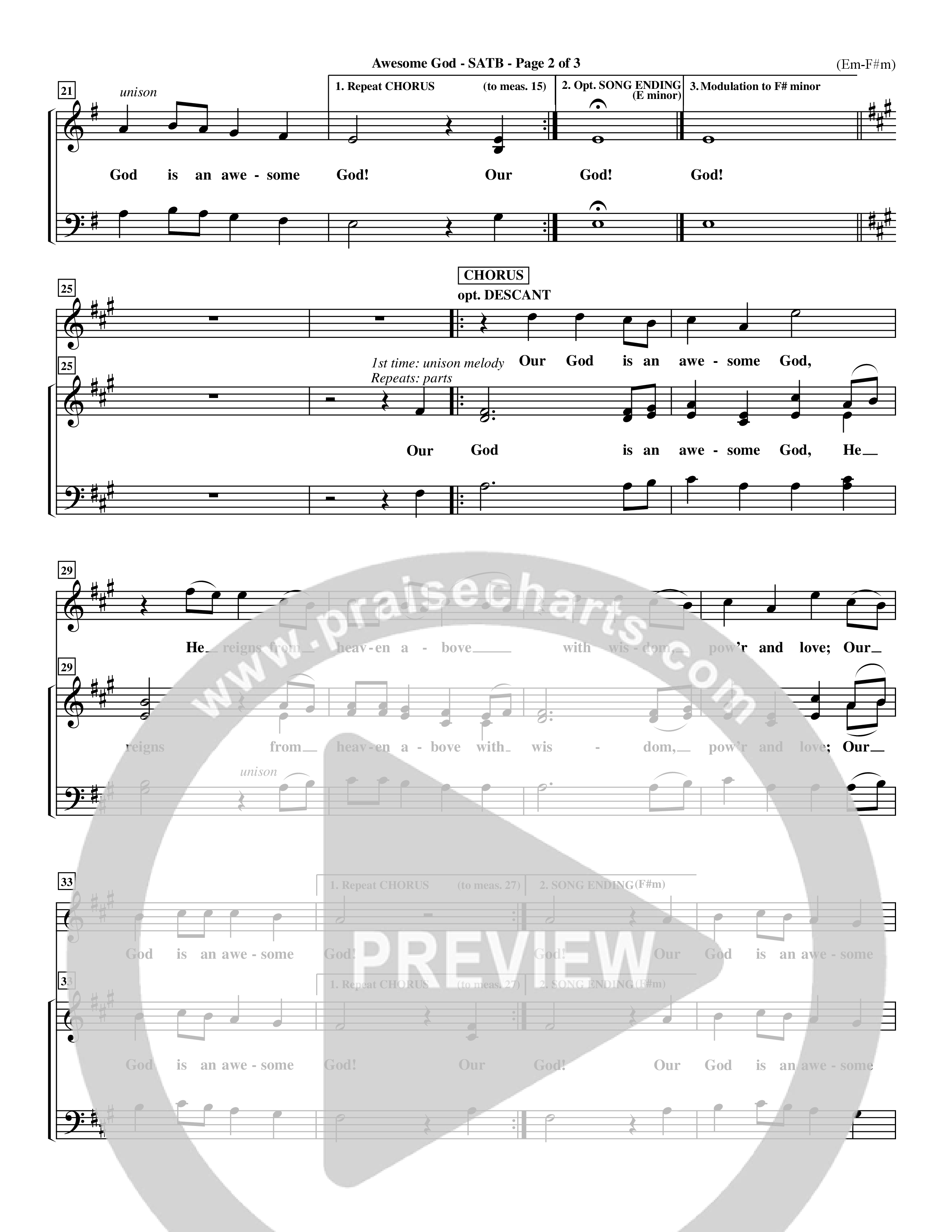 Awesome God (Choral Anthem SATB) Keyboard/Vocal (SATB) (Word Music Choral / Orch. Keith Christopher / Orch. Andrew High)