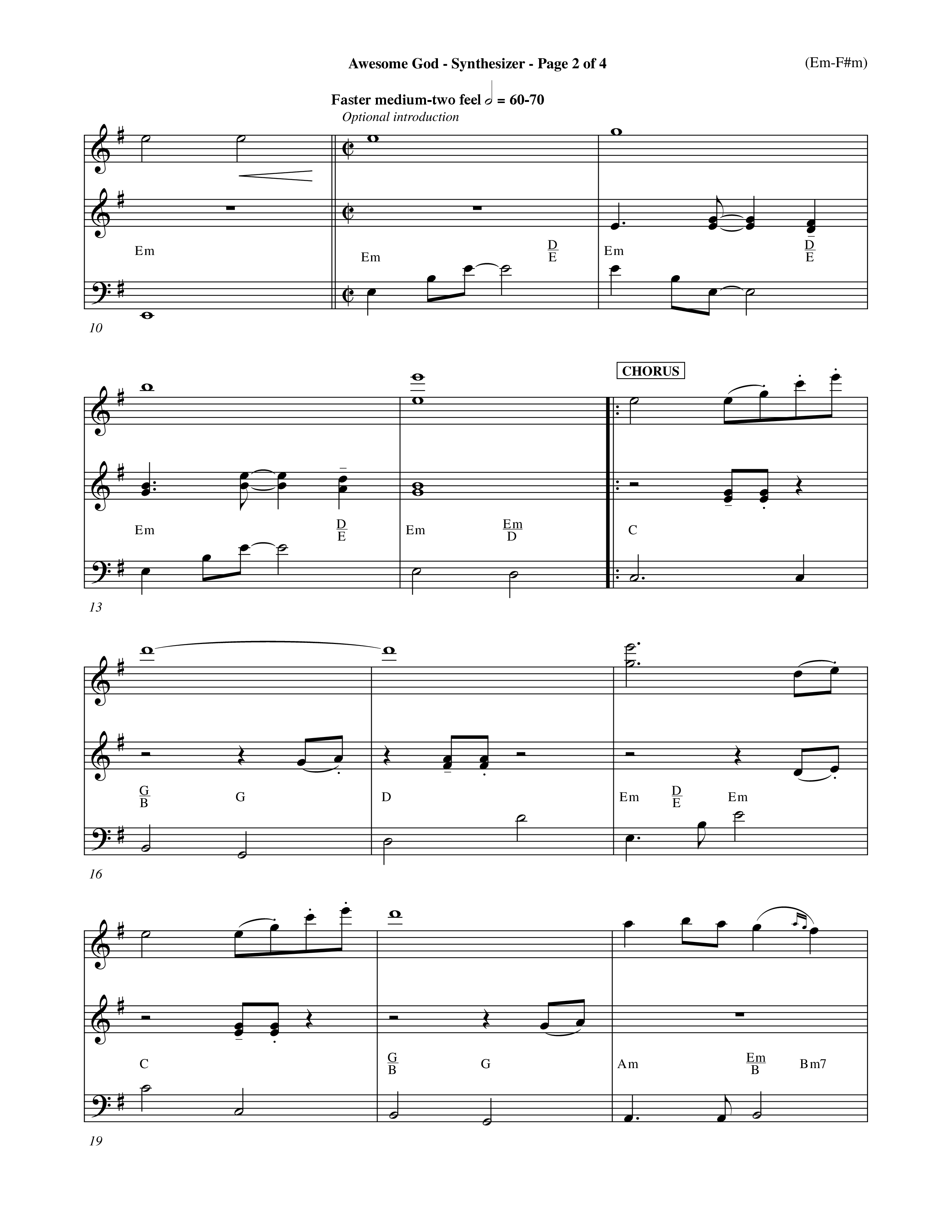 Awesome God (Choral Anthem SATB) Synth (Word Music Choral / Orch. Keith Christopher / Orch. Andrew High)