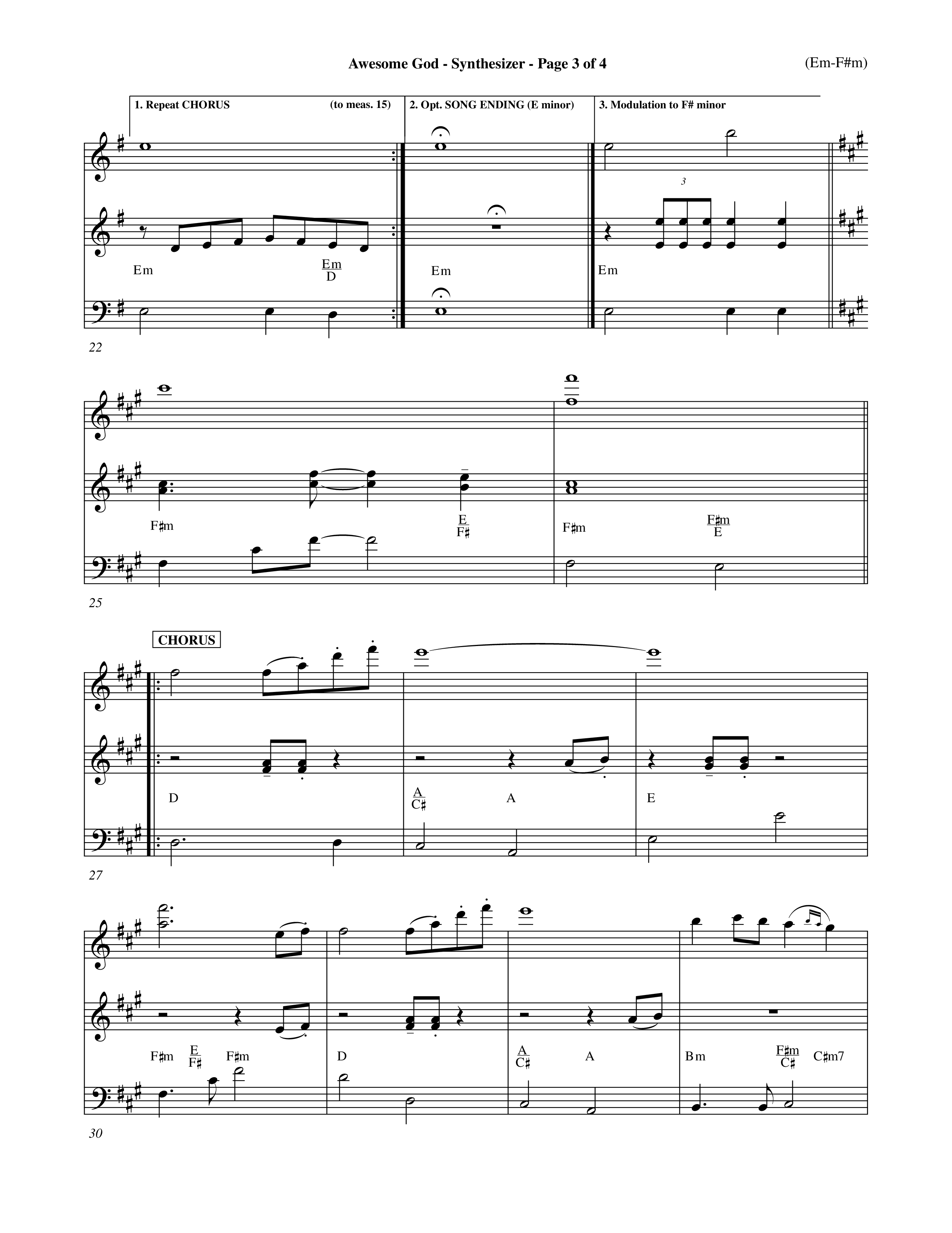 Awesome God (Choral Anthem SATB) Synth (Word Music Choral / Orch. Keith Christopher / Orch. Andrew High)