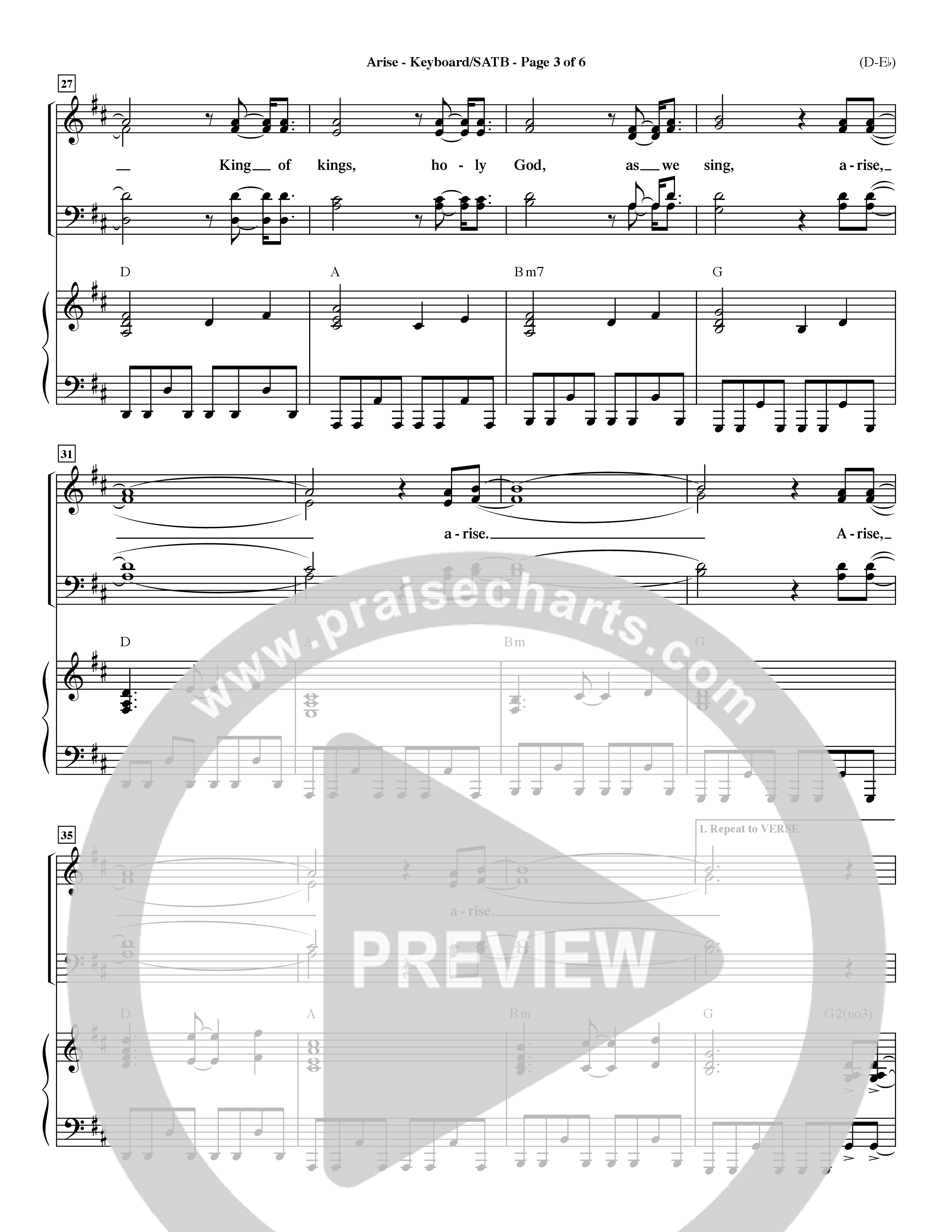 Arise (Choral Anthem SATB) Keyboard/Vocal (SATB) (Word Music Choral / Orch. David Winkler / Orch. Dave Williamson)
