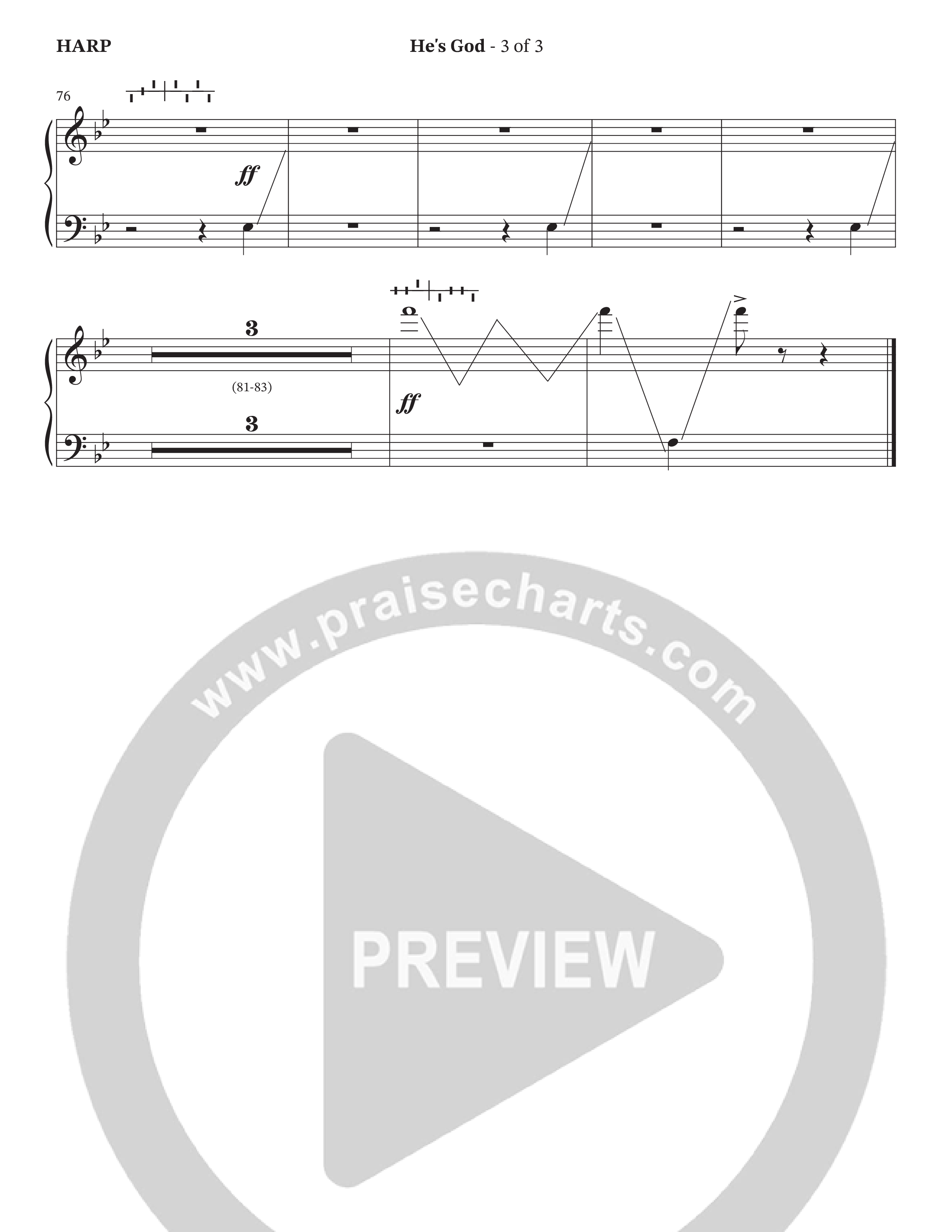 He's God (Choral Anthem SATB) Harp (The Brooklyn Tabernacle Choir / Arr. Carol Cymbala / Orch. Lari Goss)