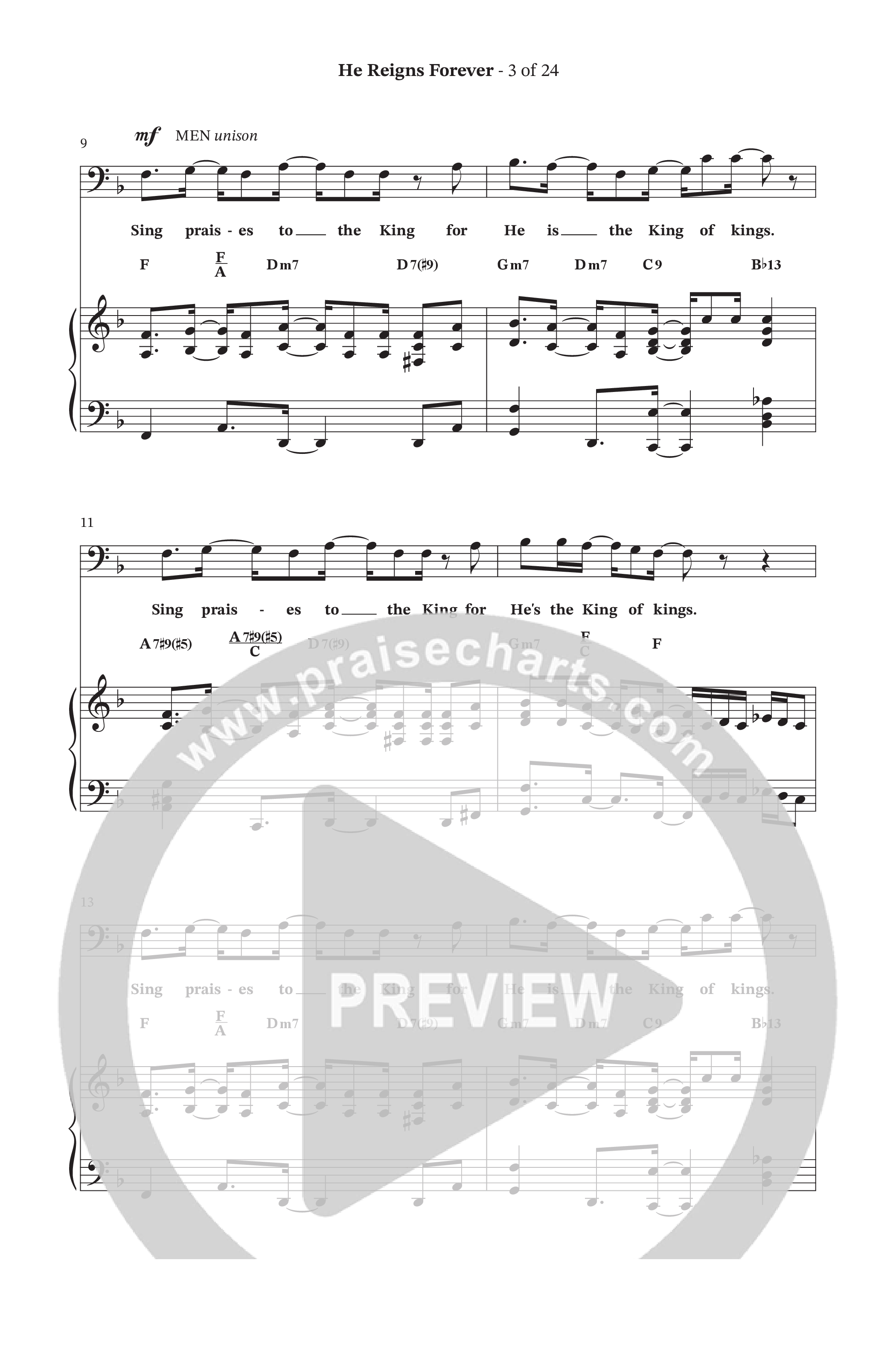 He Reigns Forever (Choral Anthem SATB) Octavo (SATB & Pno) (The Brooklyn Tabernacle Choir / Arr. Carol Cymbala / Orch. Chris McDonald)