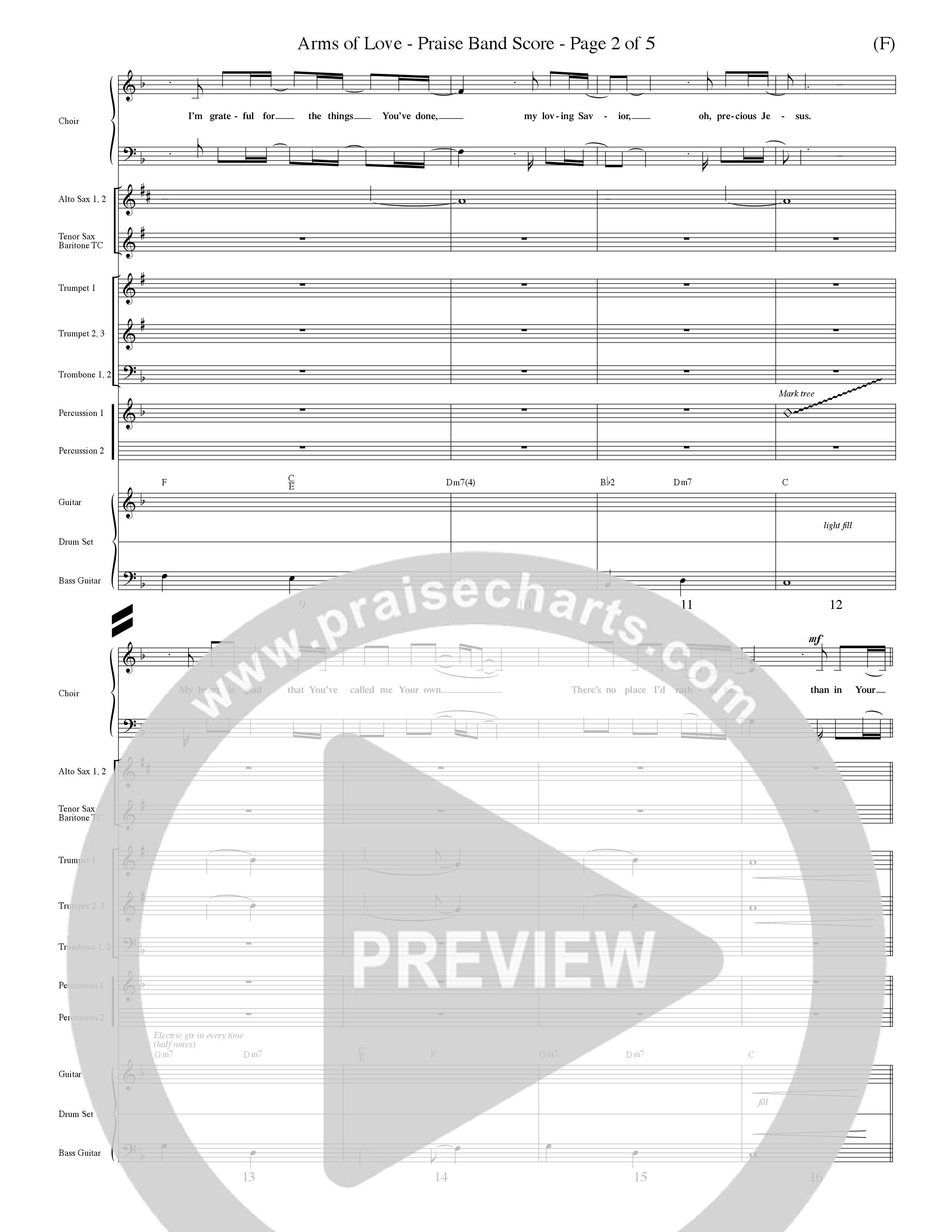 Arms Of Love (Choral Anthem SATB) PraiseBand (incl. Brass) (Word Music Choral / Orch. Dave Williamson)
