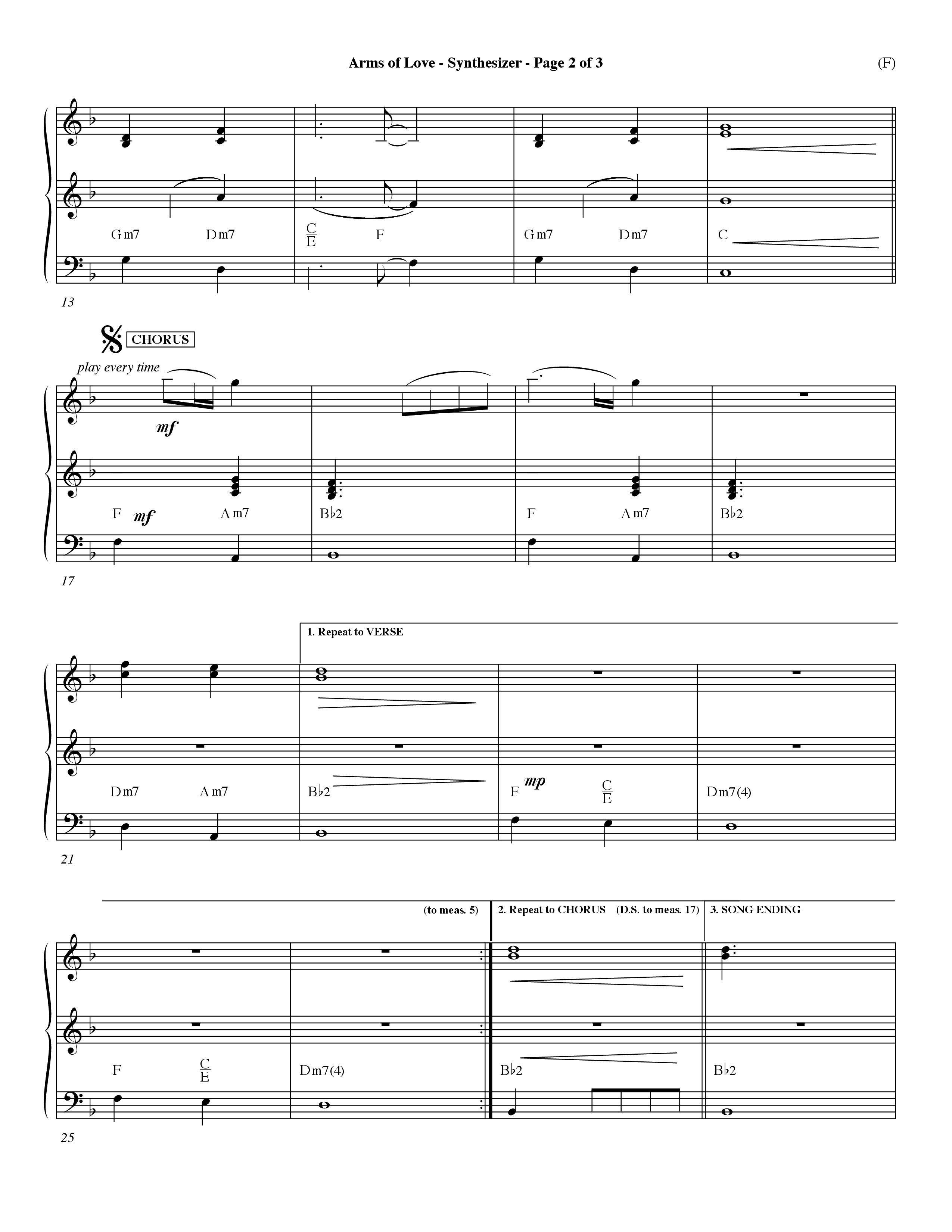 Arms Of Love (Choral Anthem SATB) Synth (Word Music Choral / Orch. Dave Williamson)