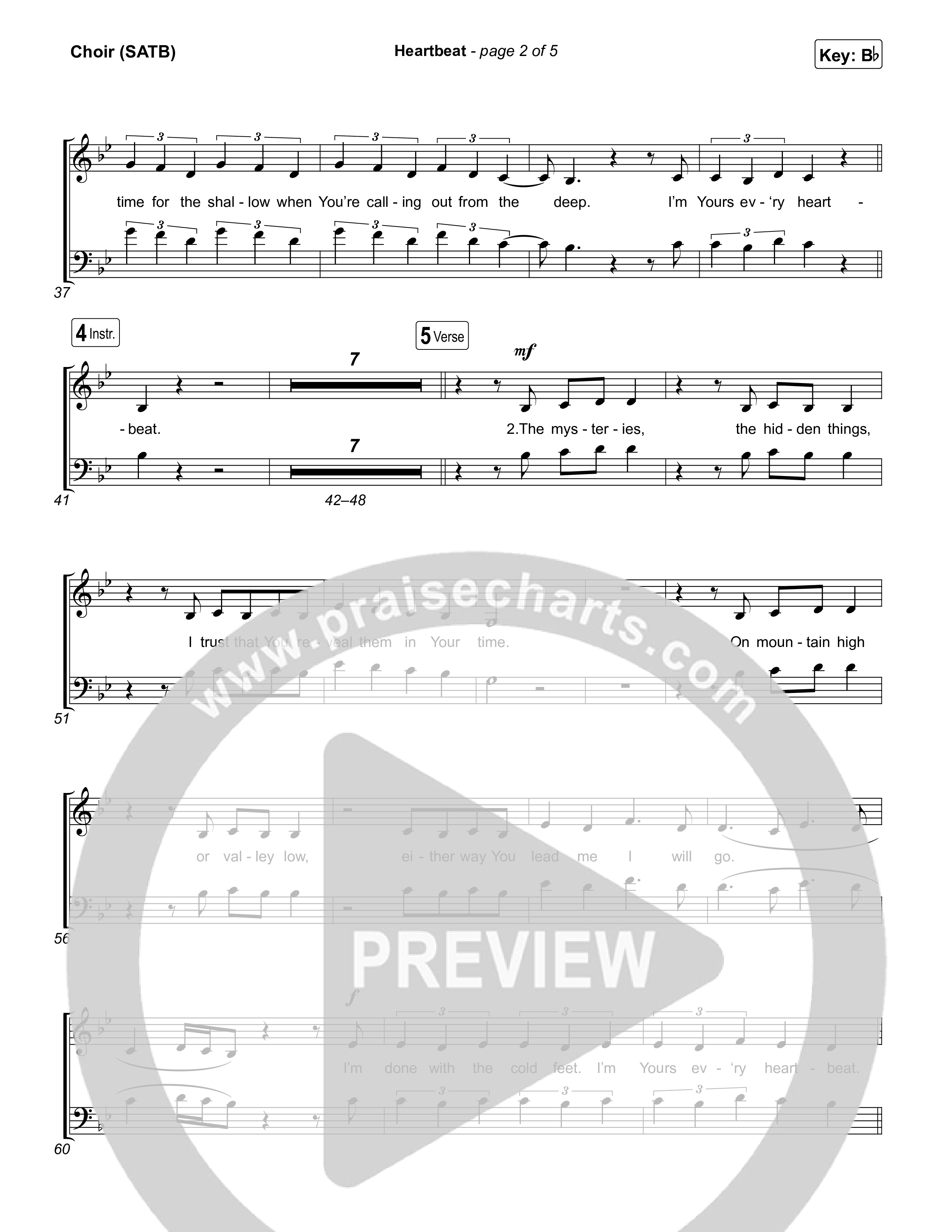 Heartbeat Choir Sheet (SATB) (Gateway ALL IN / David Funk)