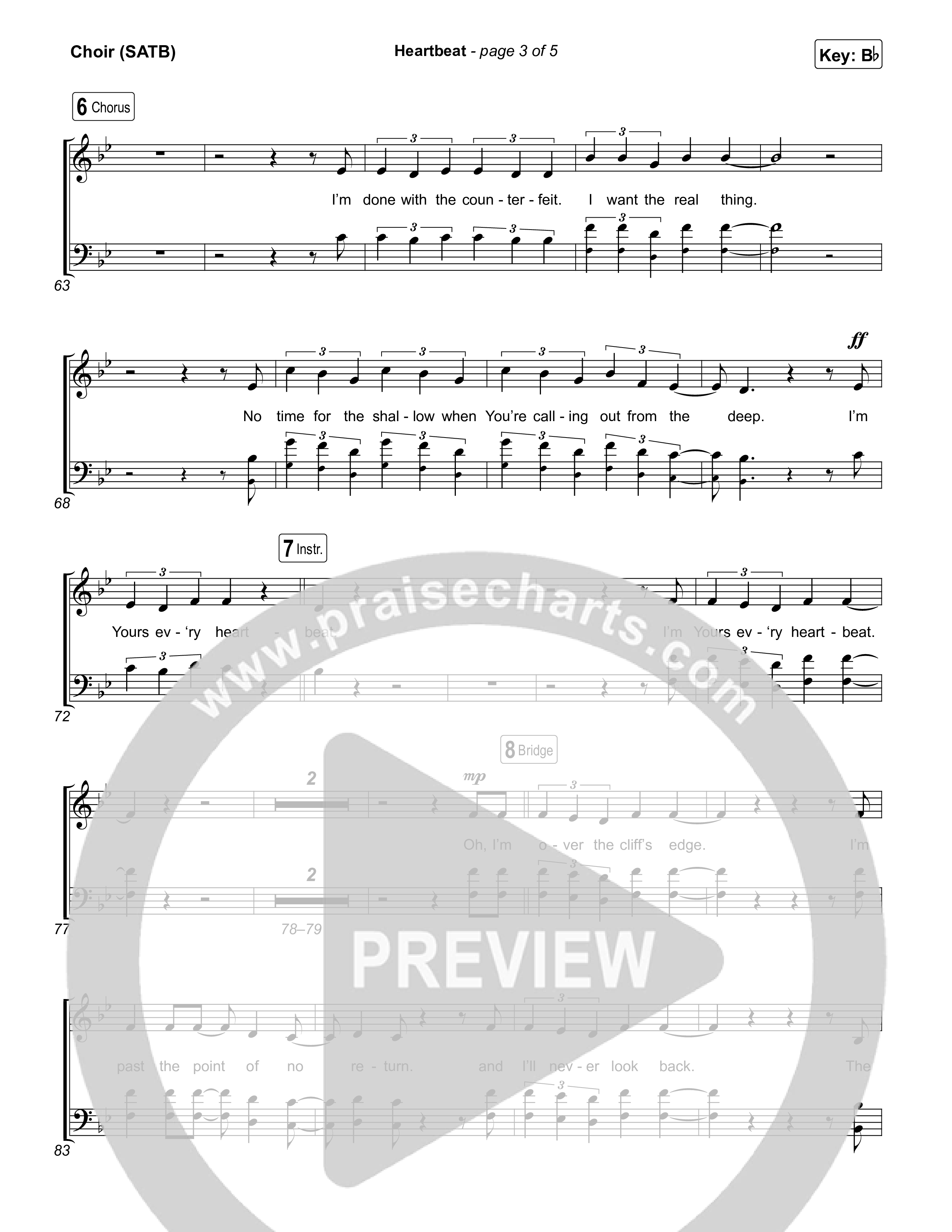 Heartbeat Choir Sheet (SATB) (Gateway ALL IN / David Funk)