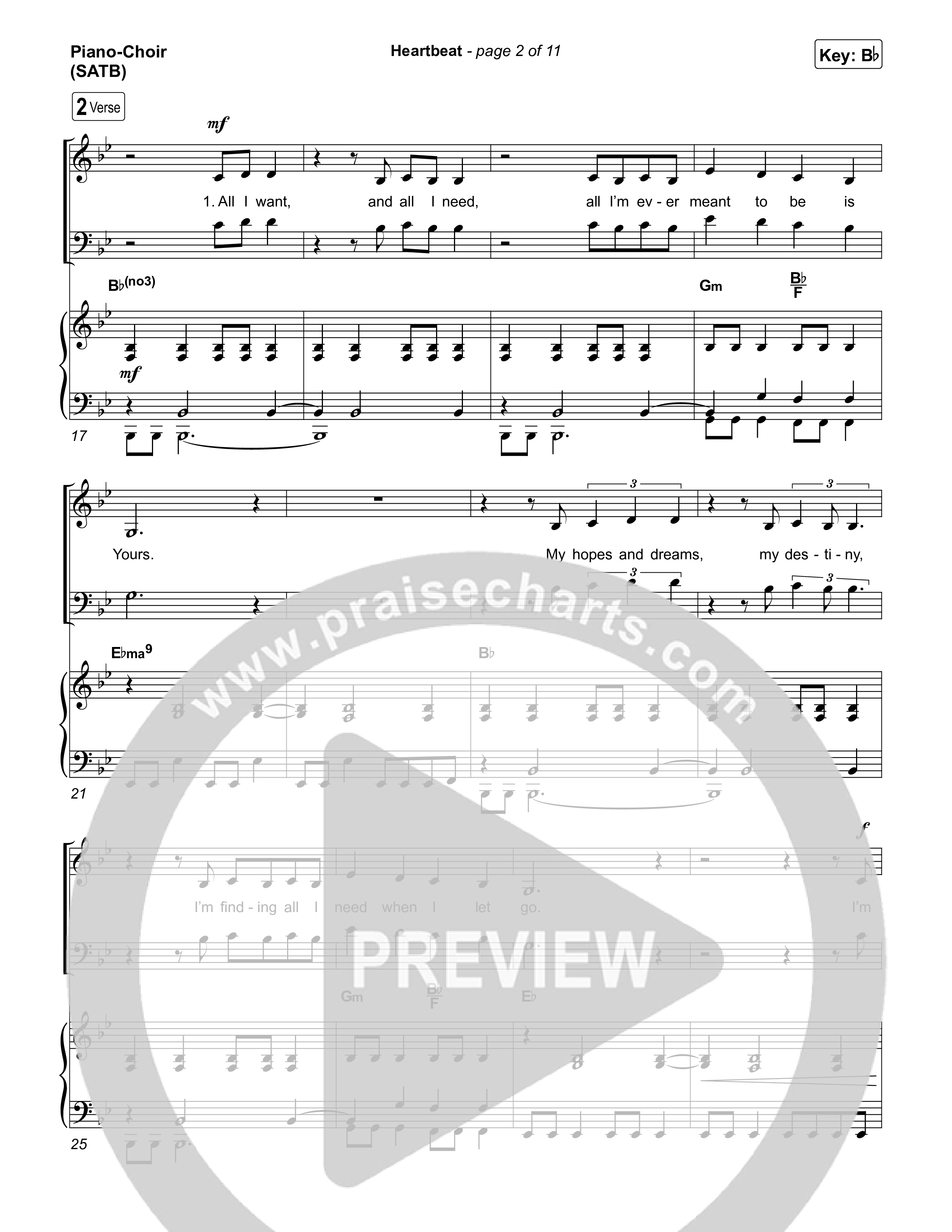 Heartbeat Piano/Vocal Pack (Gateway ALL IN / David Funk)