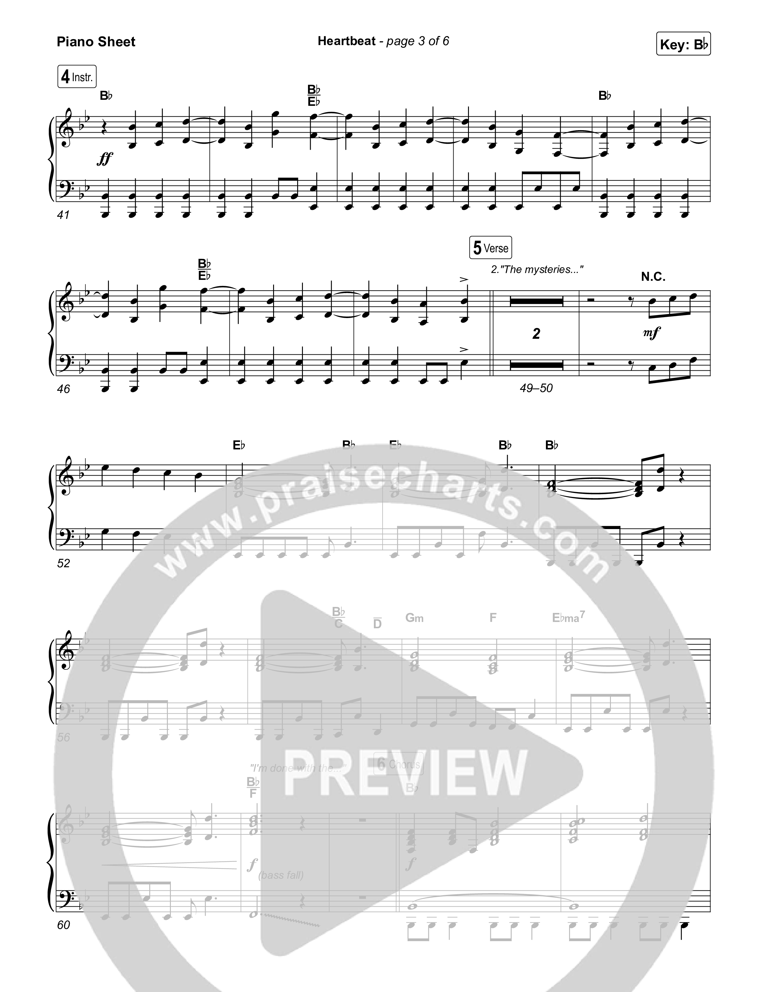 Heartbeat Piano Sheet (Gateway ALL IN / David Funk)