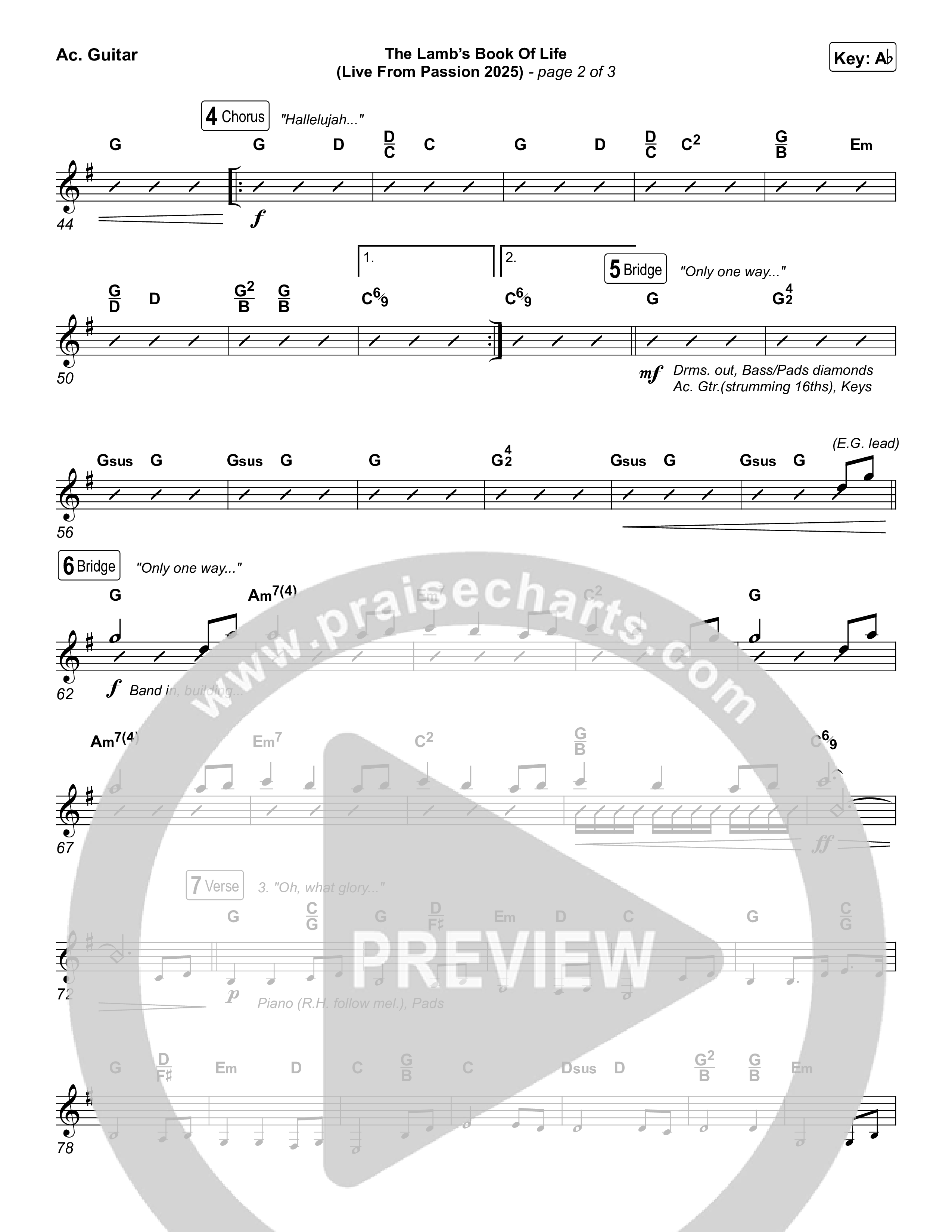 The Lamb's Book Of Life (Live From Passion 2025) Acoustic Guitar (Passion / Brett Younker / Chidima / Rachel Halbach)