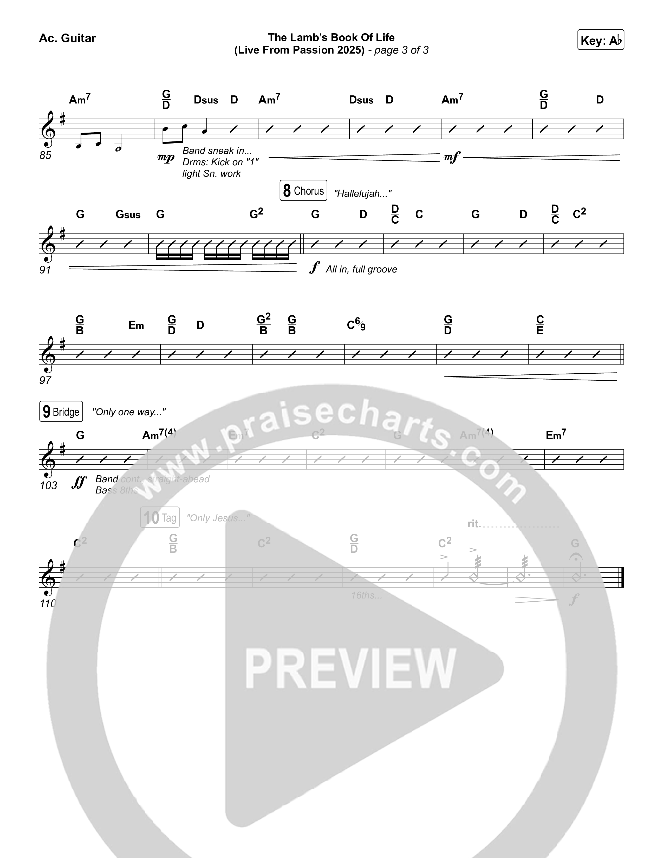 The Lamb's Book Of Life (Live From Passion 2025) Acoustic Guitar (Passion / Brett Younker / Chidima / Rachel Halbach)