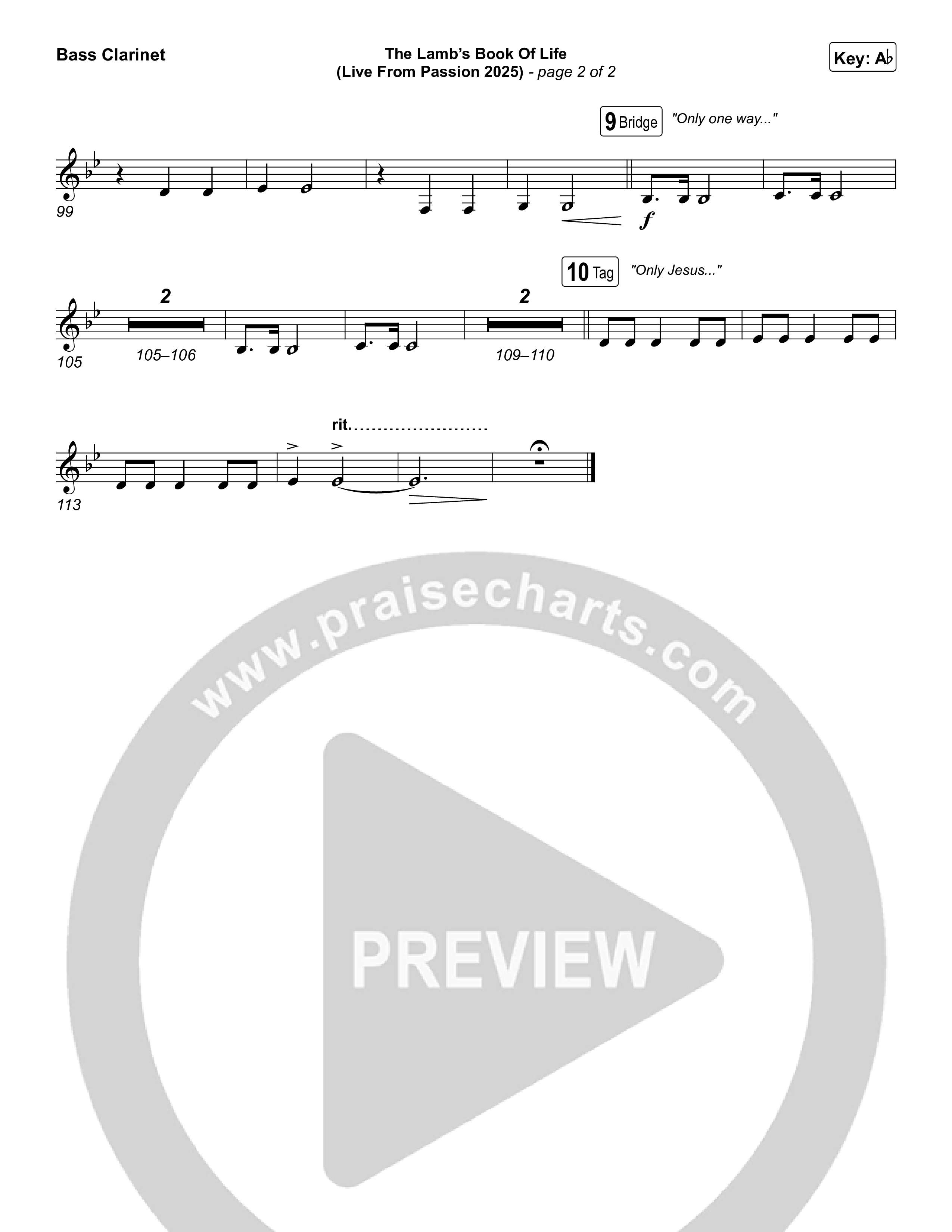 The Lamb's Book Of Life (Live From Passion 2025) Bass Clarinet (Passion / Brett Younker / Chidima / Rachel Halbach)