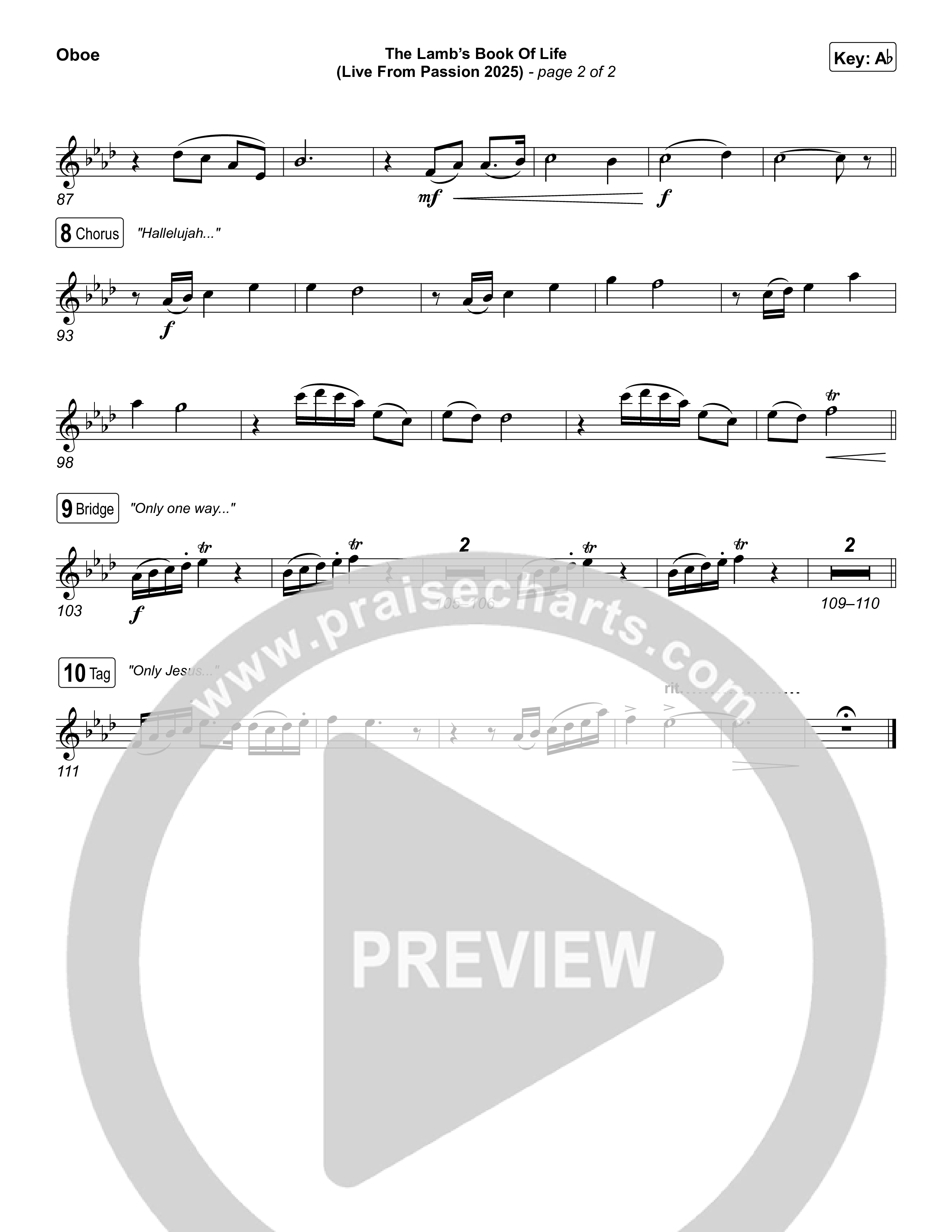 The Lamb's Book Of Life (Live From Passion 2025) Oboe (Passion / Brett Younker / Chidima / Rachel Halbach)