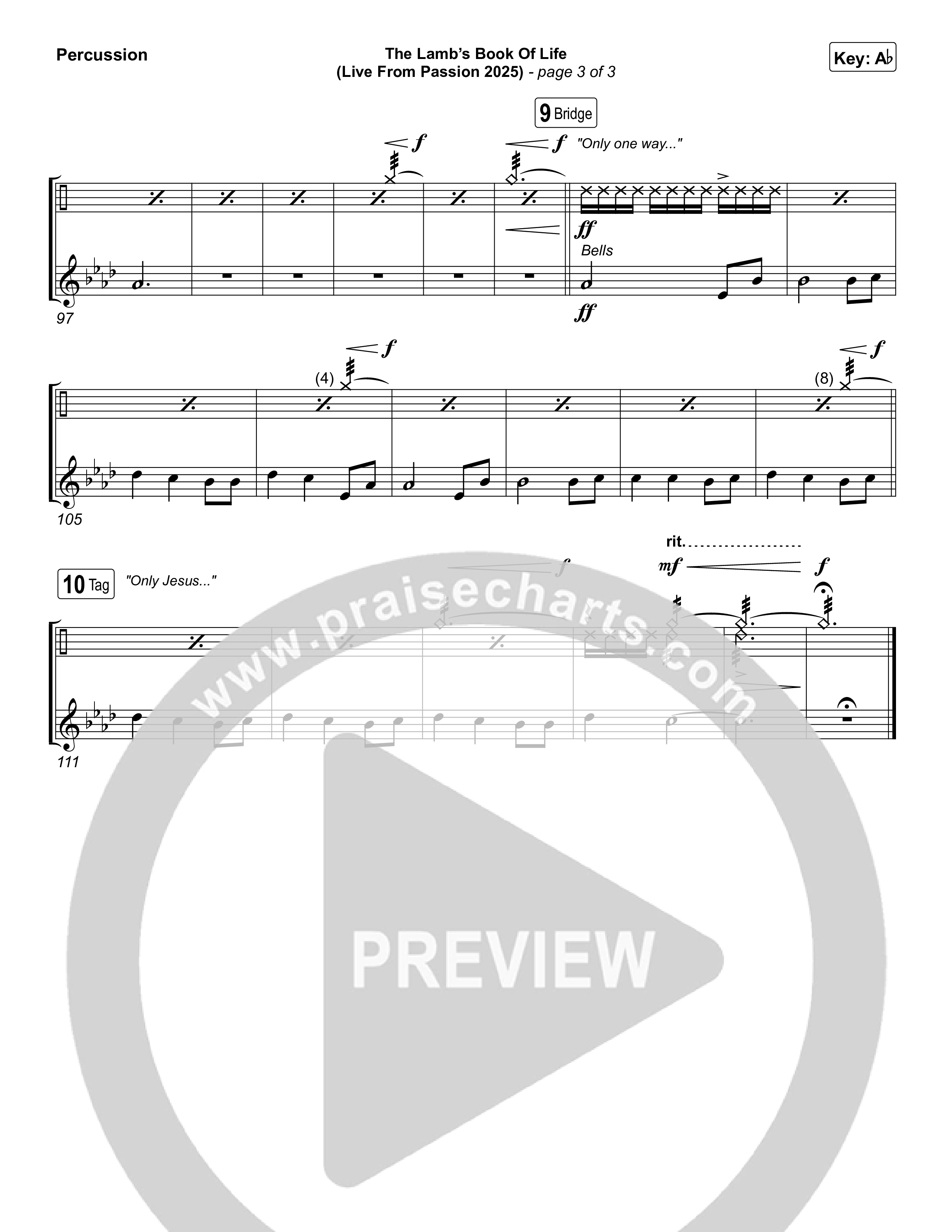 The Lamb's Book Of Life (Live From Passion 2025) Percussion (Passion / Brett Younker / Chidima / Rachel Halbach)