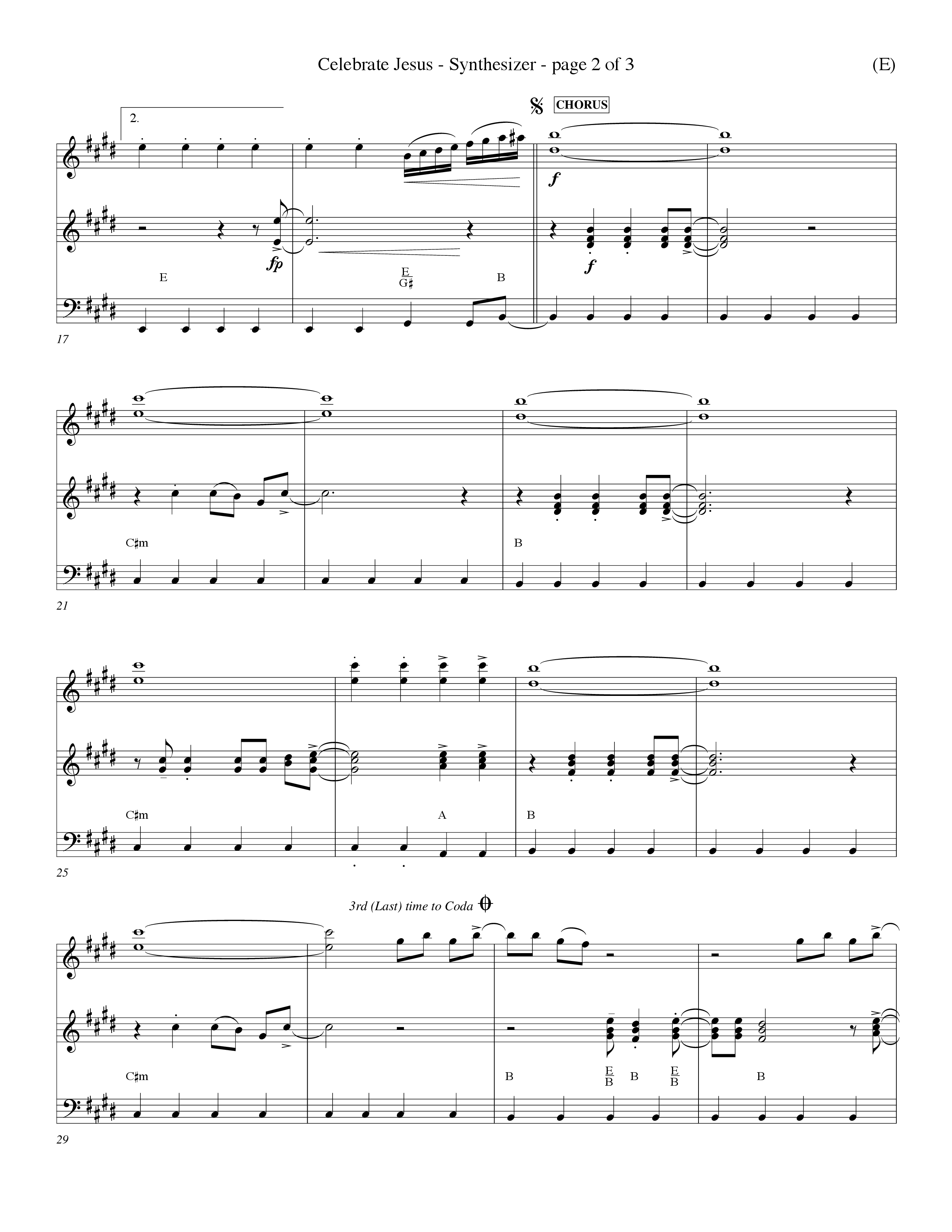 Celebrate Jesus (Choral Anthem SATB) Synth (Word Music Choral / Arr. Ron Myers / Arr. Wayne Yankie)