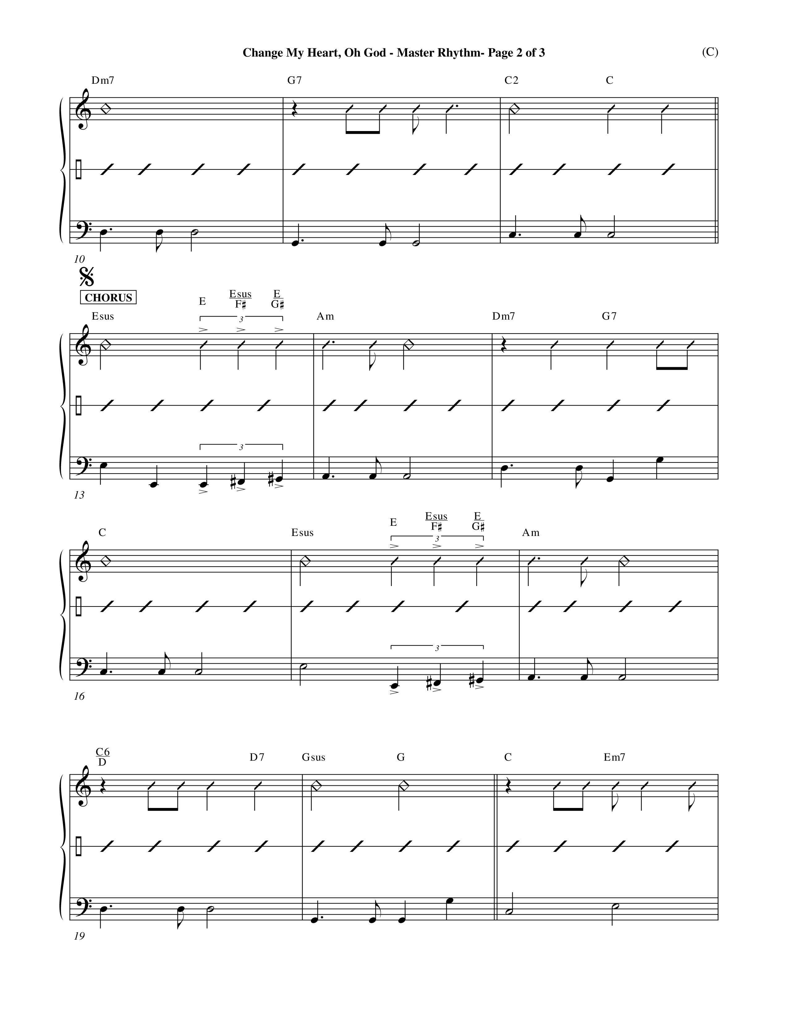 Change My Heart Oh God (Choral Anthem SATB) Rhythm Chart (Word Music Choral / Orch. Roy Herzer / Orch. Andrew High)