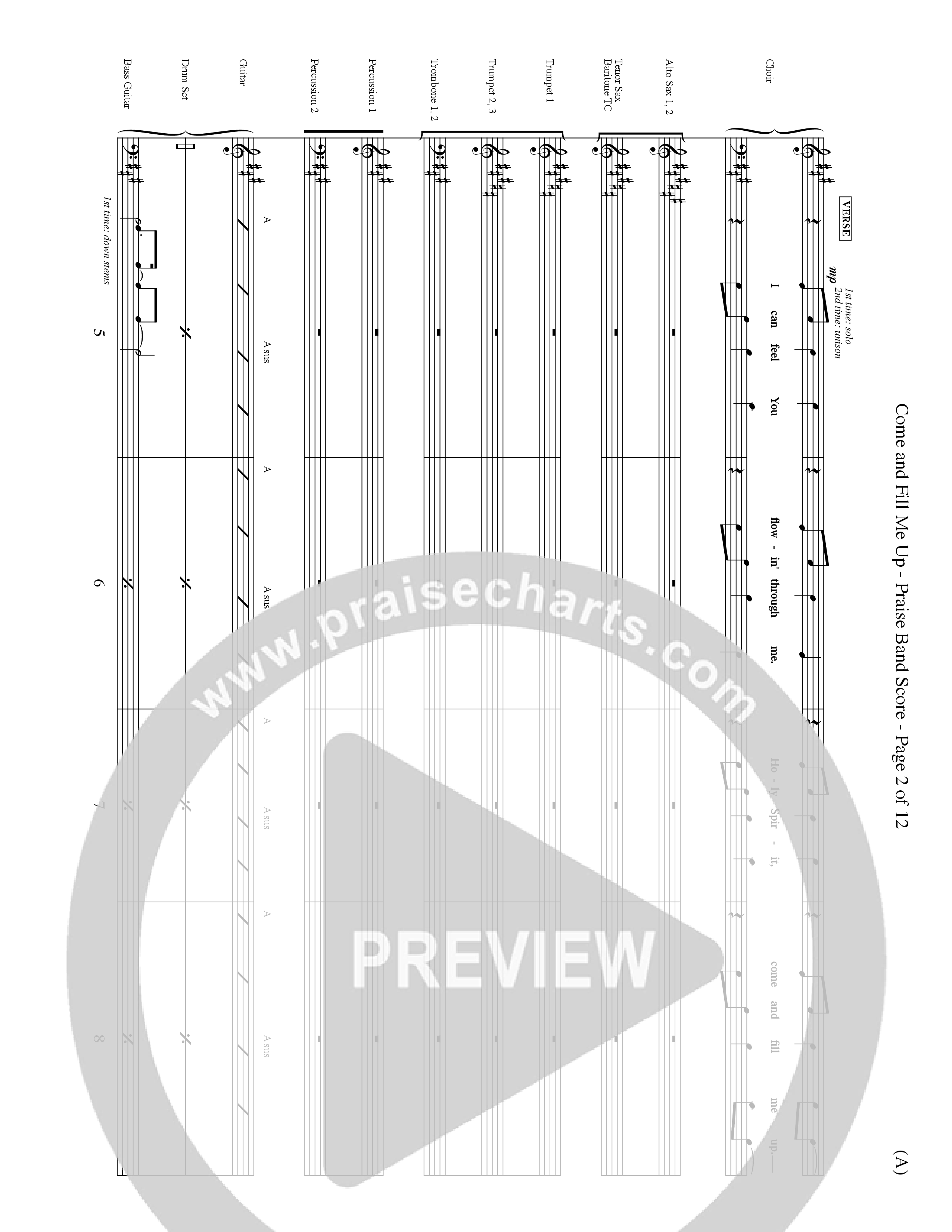 Come And Fill Me Up (Choral Anthem SATB) Conductor's Score (Word Music Choral / Orch. Dave Williamson)