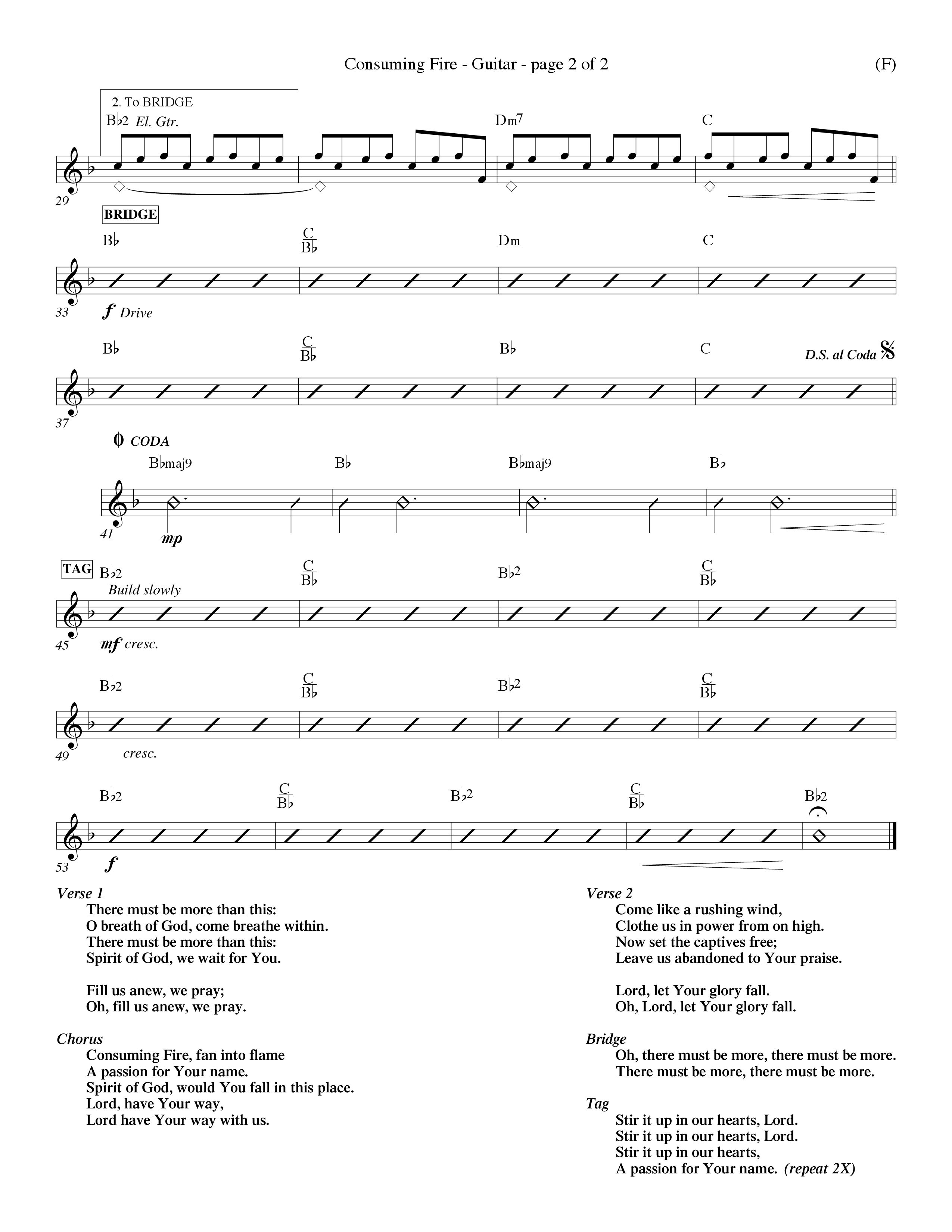 Consuming Fire (Choral Anthem SATB) Acoustic Guitar (Word Music Choral / Orch. Dave Williamson)