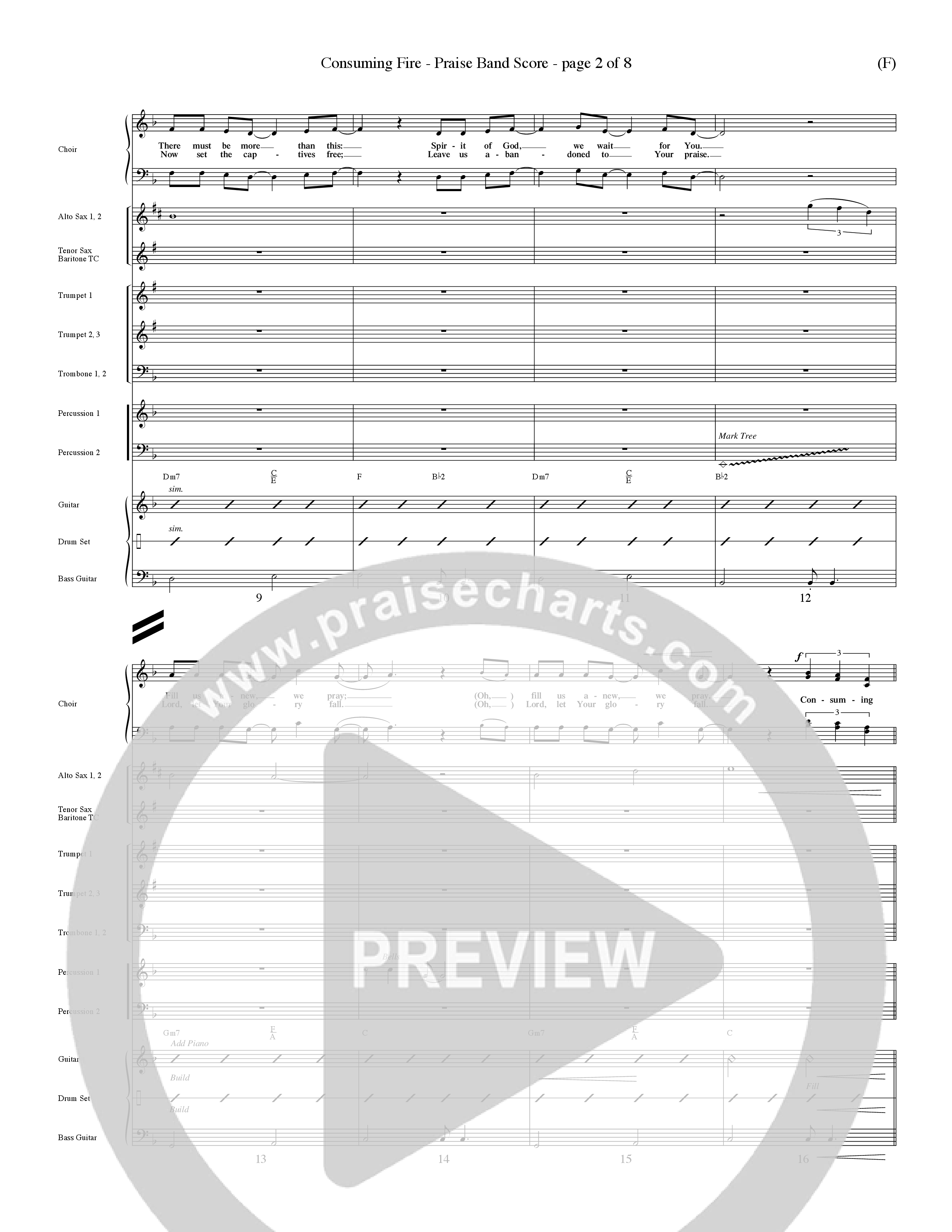 Consuming Fire (Choral Anthem SATB) PraiseBand (incl. Brass) (Word Music Choral / Orch. Dave Williamson)