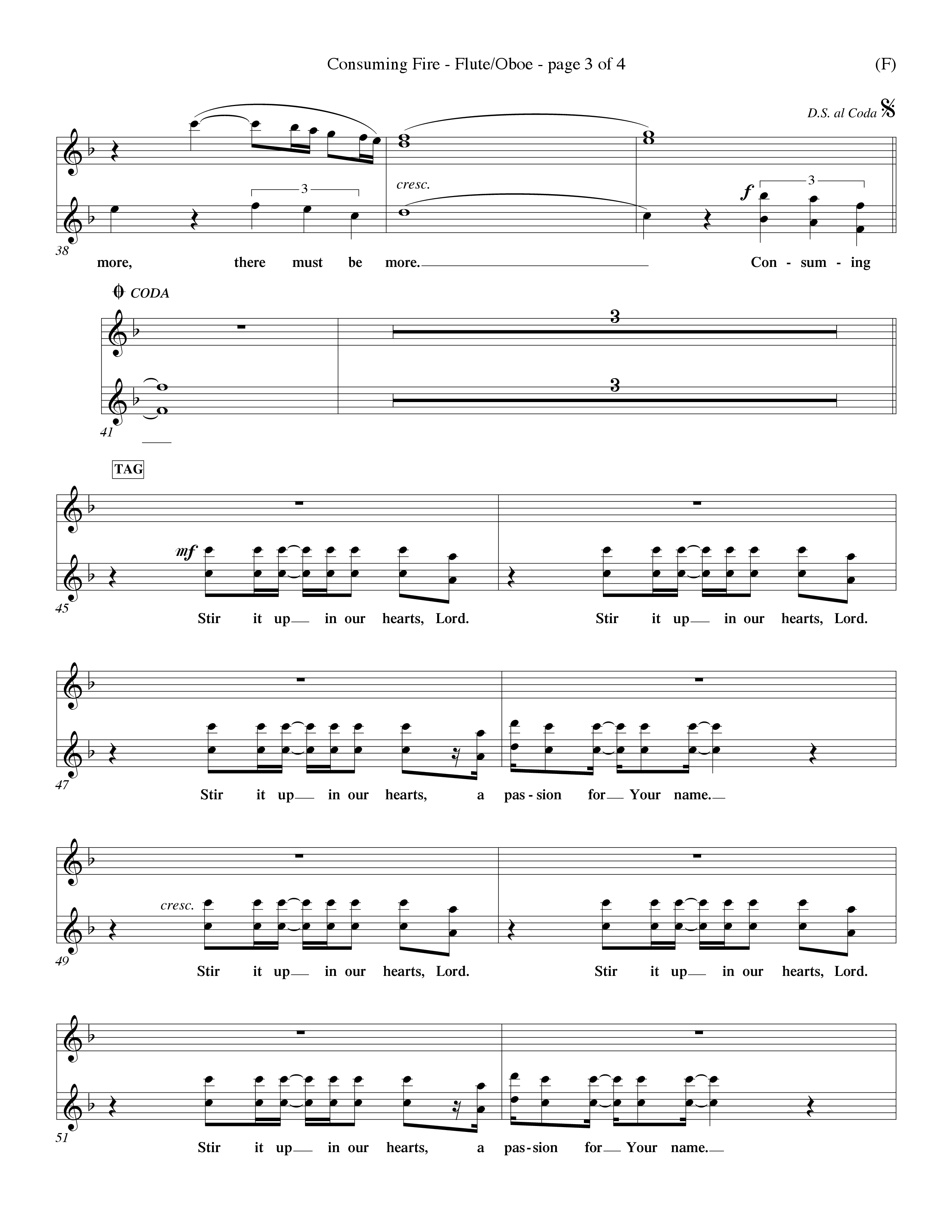 Consuming Fire (Choral Anthem SATB) Flute/Oboe (Word Music Choral / Orch. Dave Williamson)