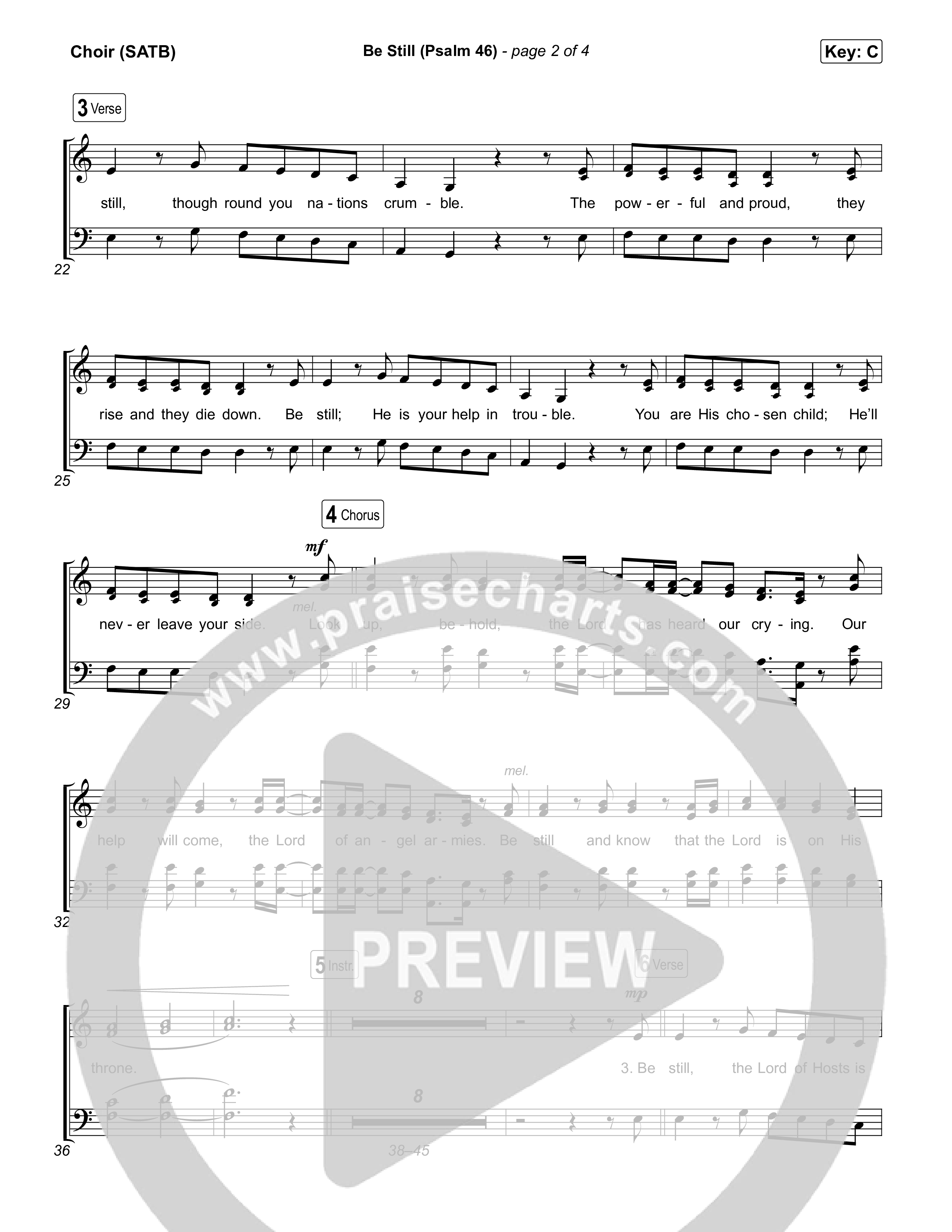 Be Still (Psalm 46) Choir Sheet (SATB) (The Worship Initiative)