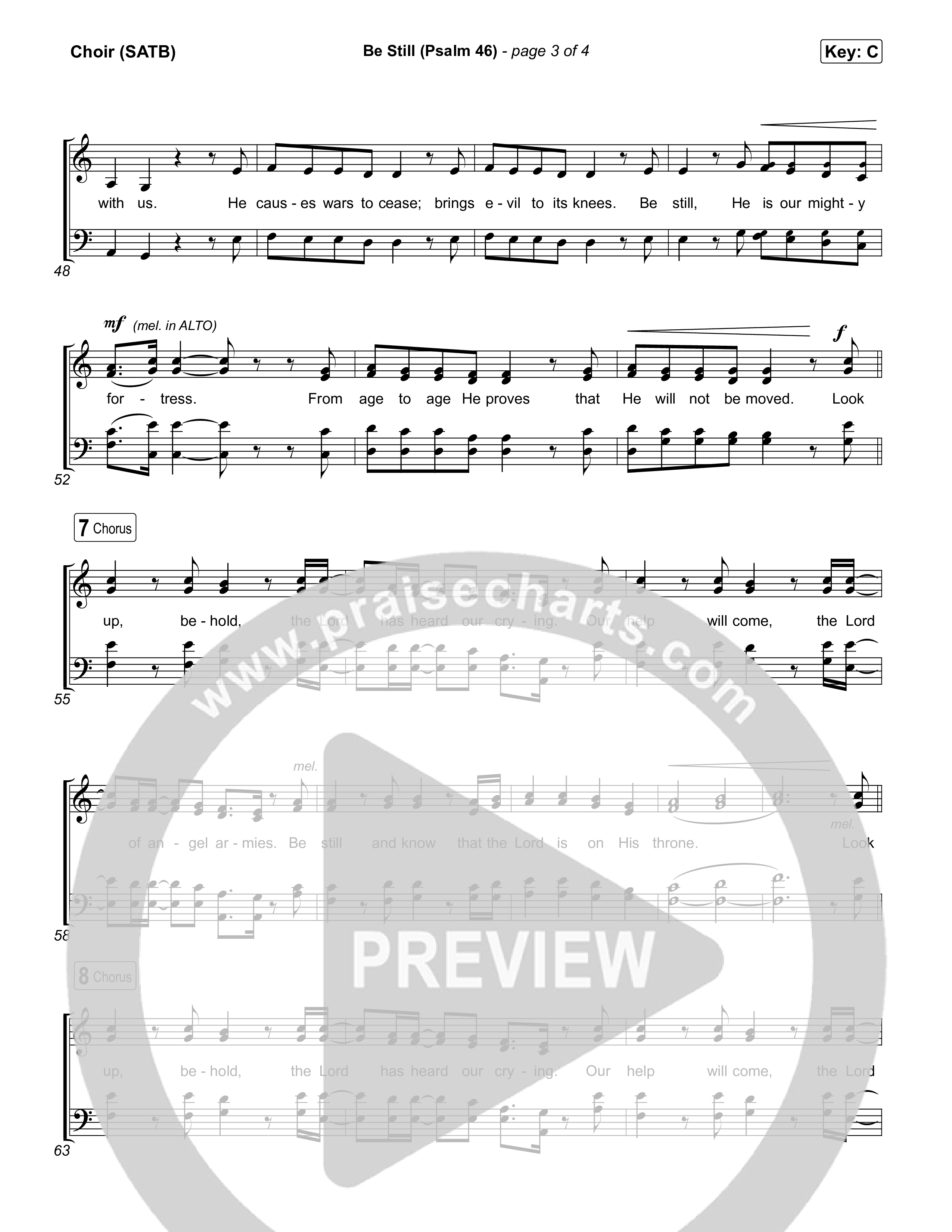 Be Still (Psalm 46) Choir Sheet (SATB) (The Worship Initiative)