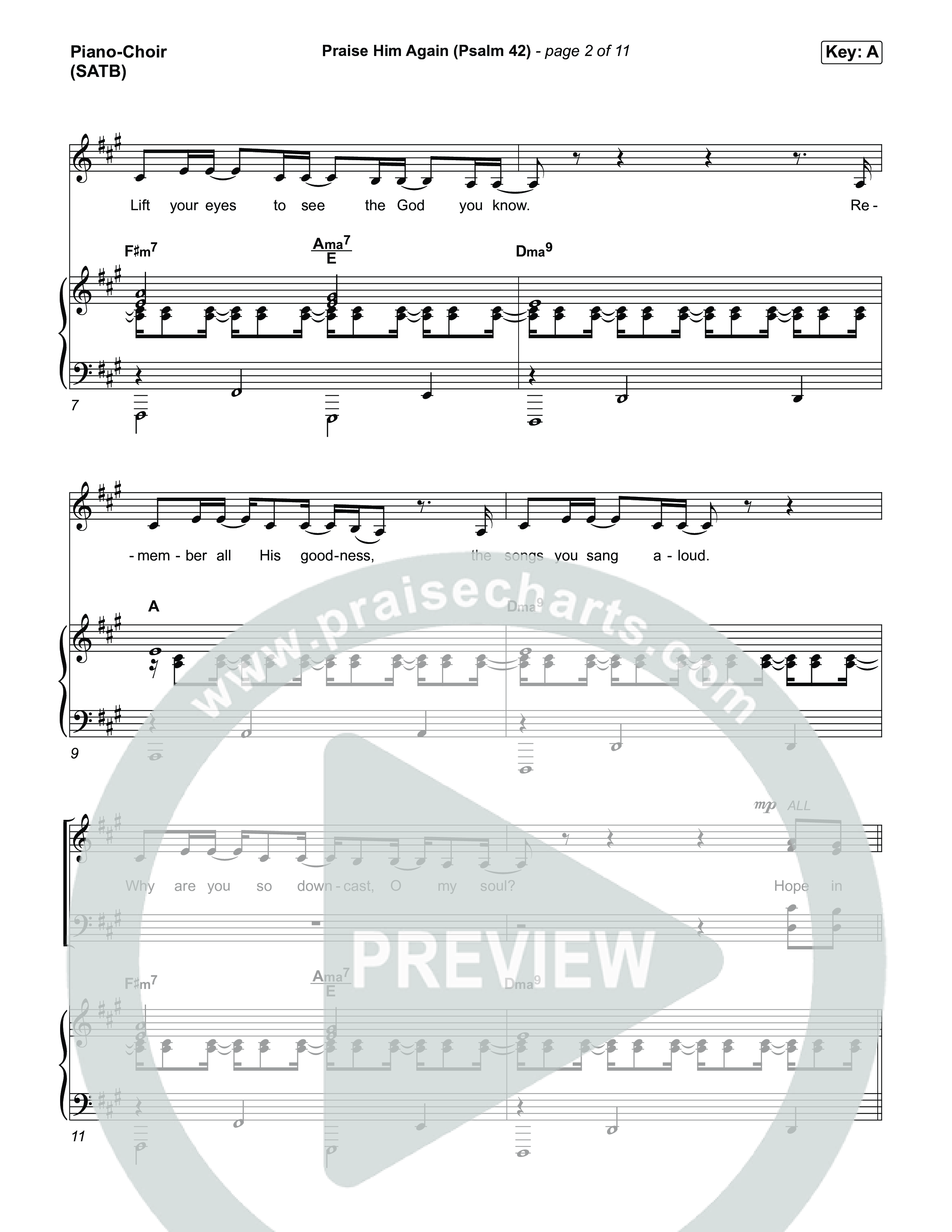 Praise Him Again (Psalm 42) Piano/Vocal Pack (The Worship Initiative)