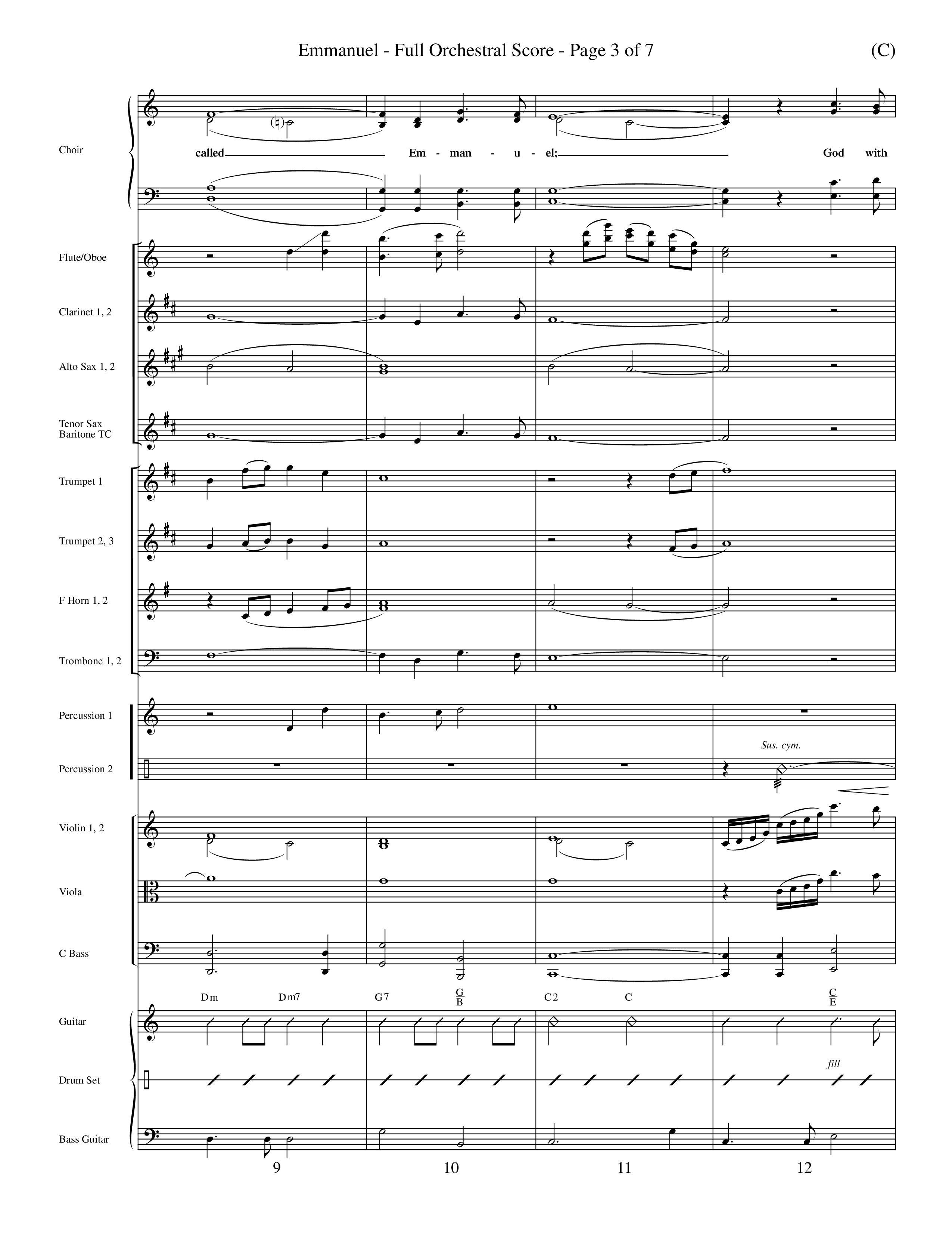 Emmanuel (Choral Anthem SATB) Conductor's Score (Word Music Choral / Orch. John Gage / Orch. Andrew High)