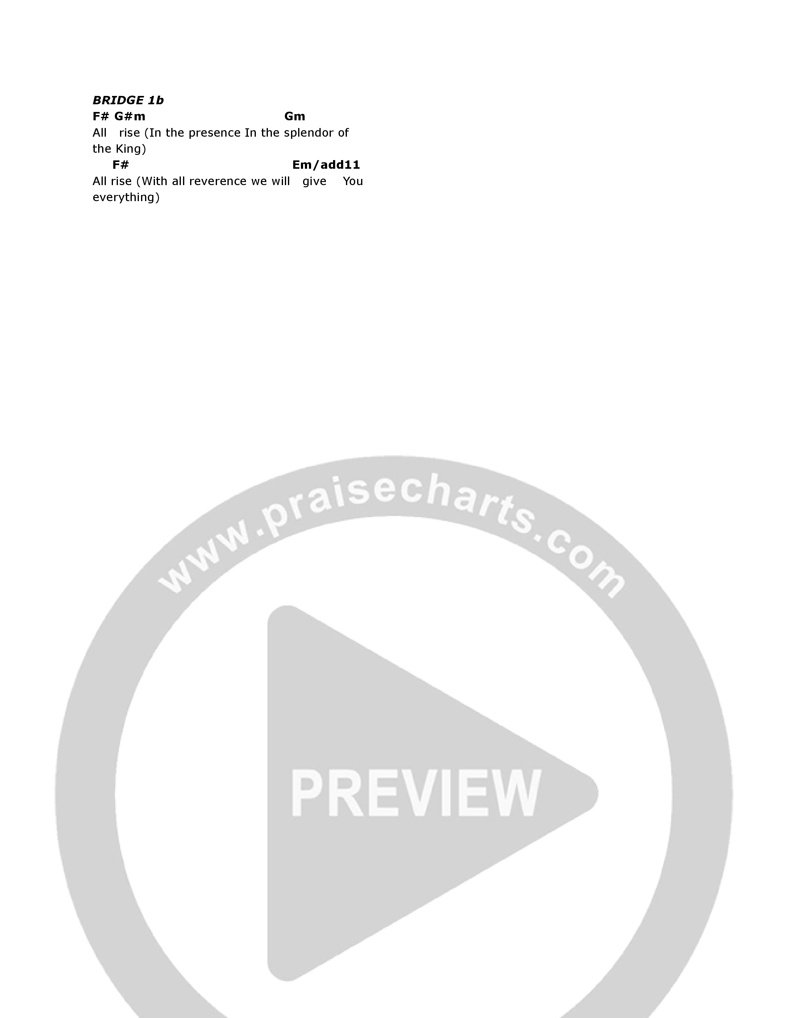 Glory In The Room Chord Chart (Grace Capital City)